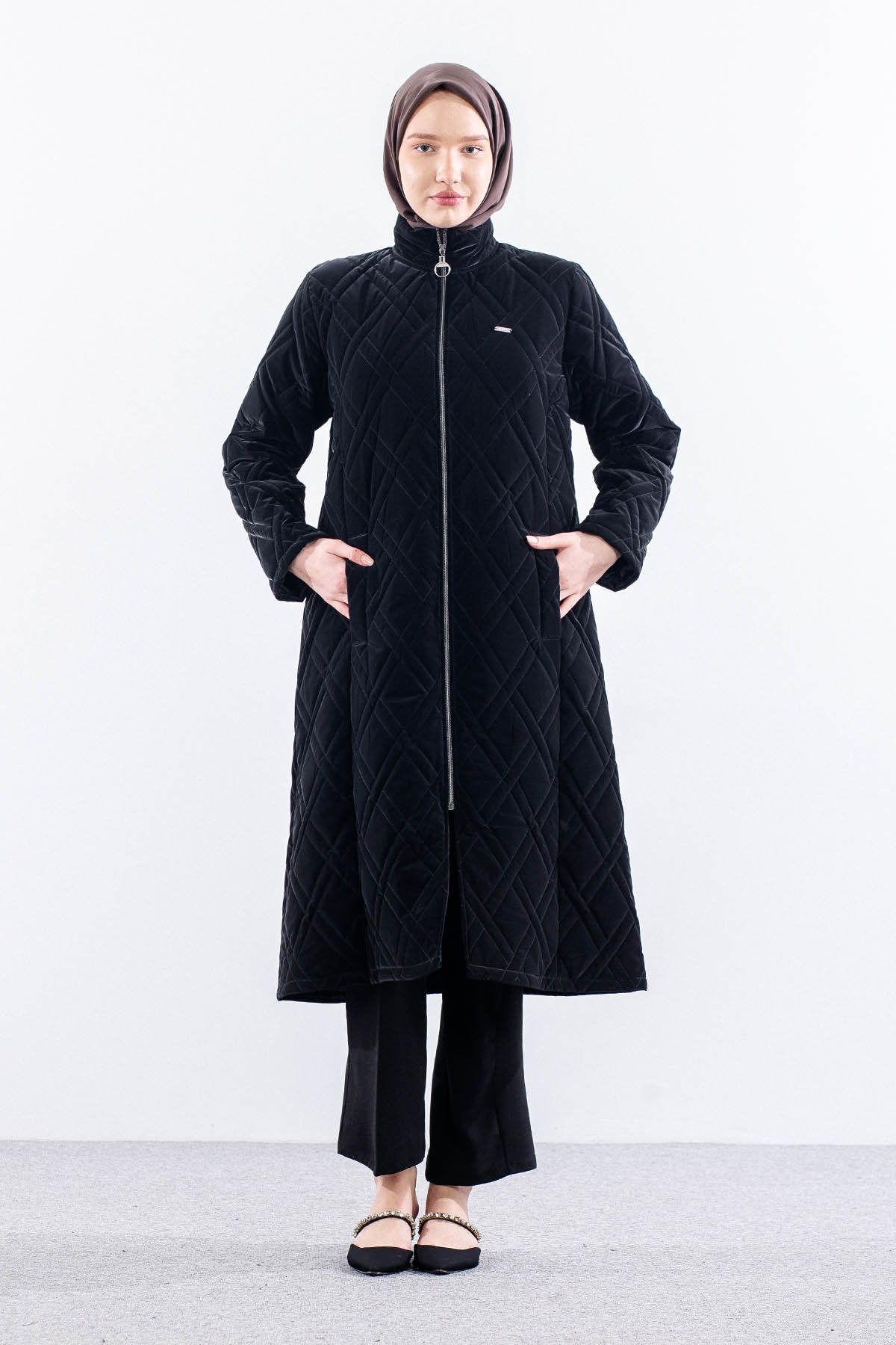 2700 Kapitone Kaban 44-50 - Siyah - 1