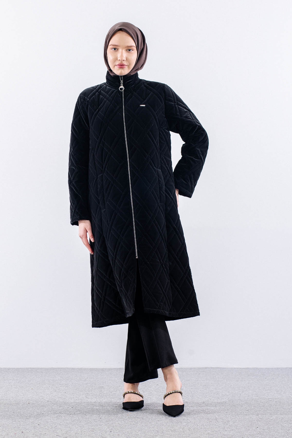 2700 Kapitone Kaban 44-50 - Siyah - 2