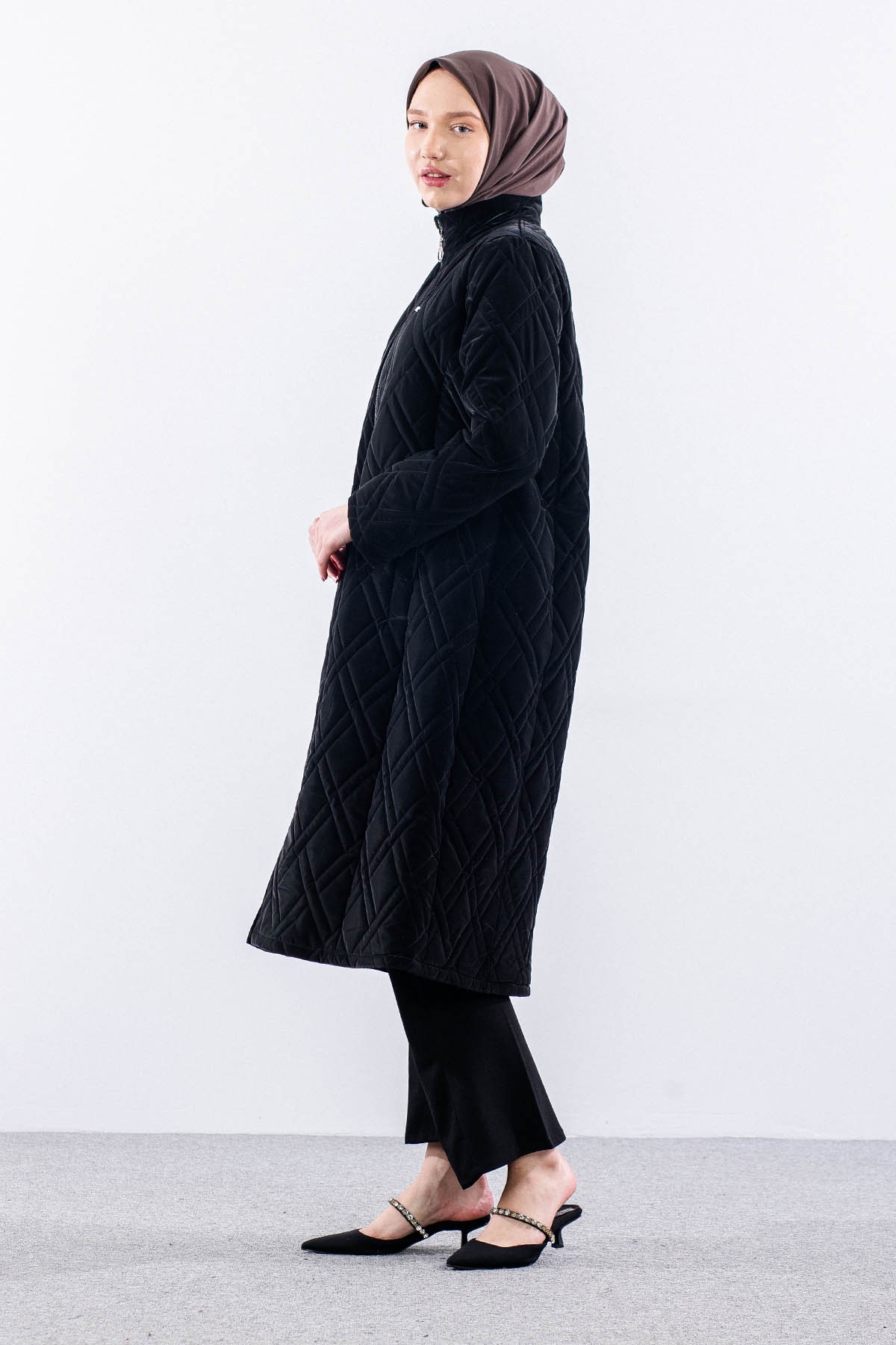 2700 Kapitone Kaban 44-50 - Siyah - 3