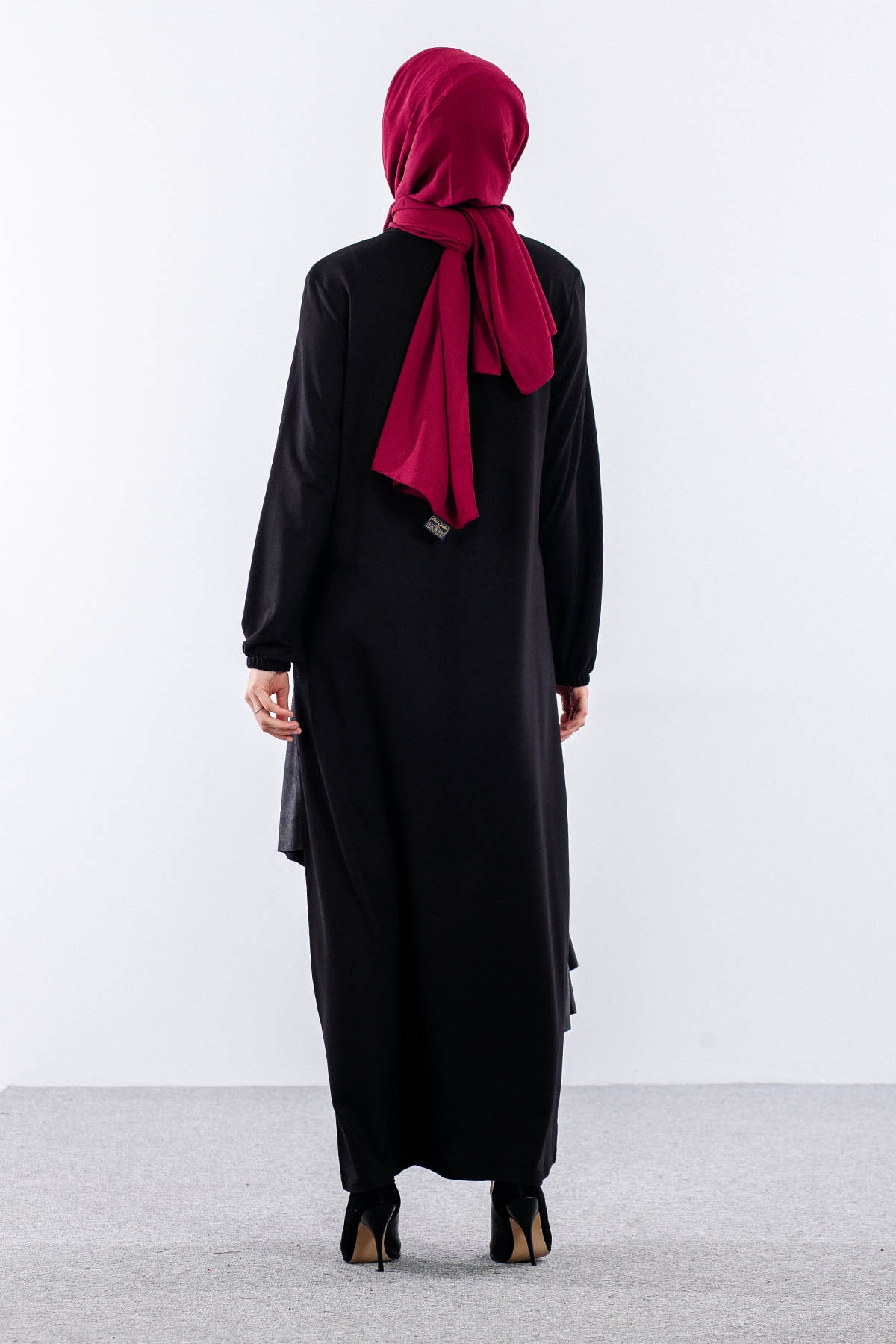 2705 Elbise 44-50 - Siyah - 4