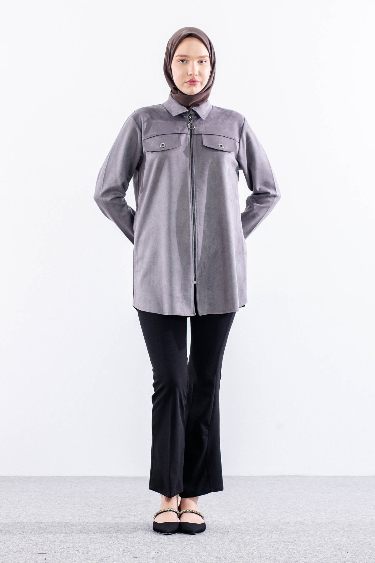 2713 Ceket 44-50 - Gri - 1