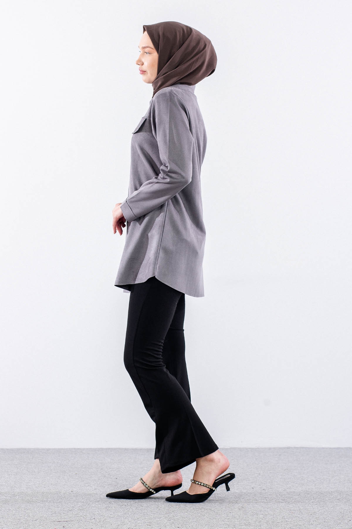 2713 Ceket 44-50 - Gri - 4