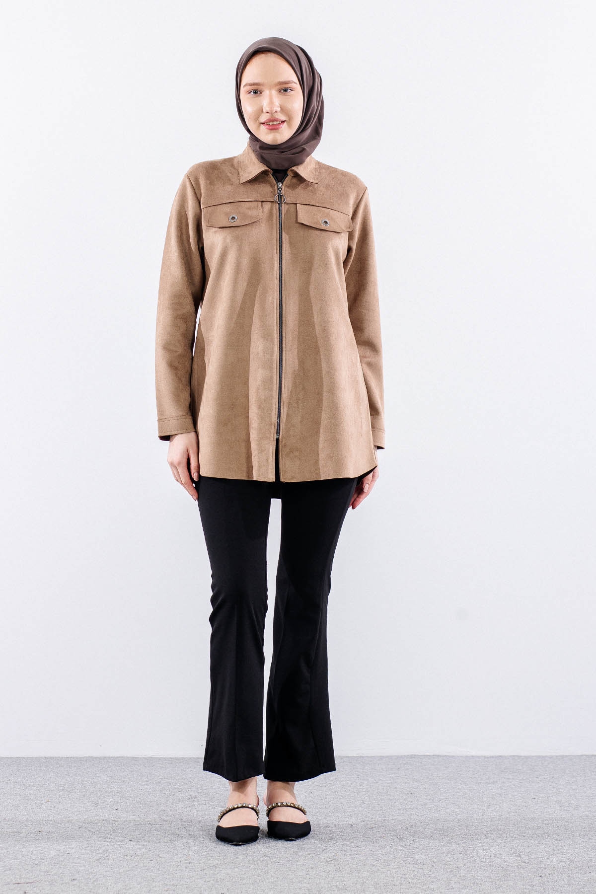 2713 Ceket 44-50 - Vizon - 1