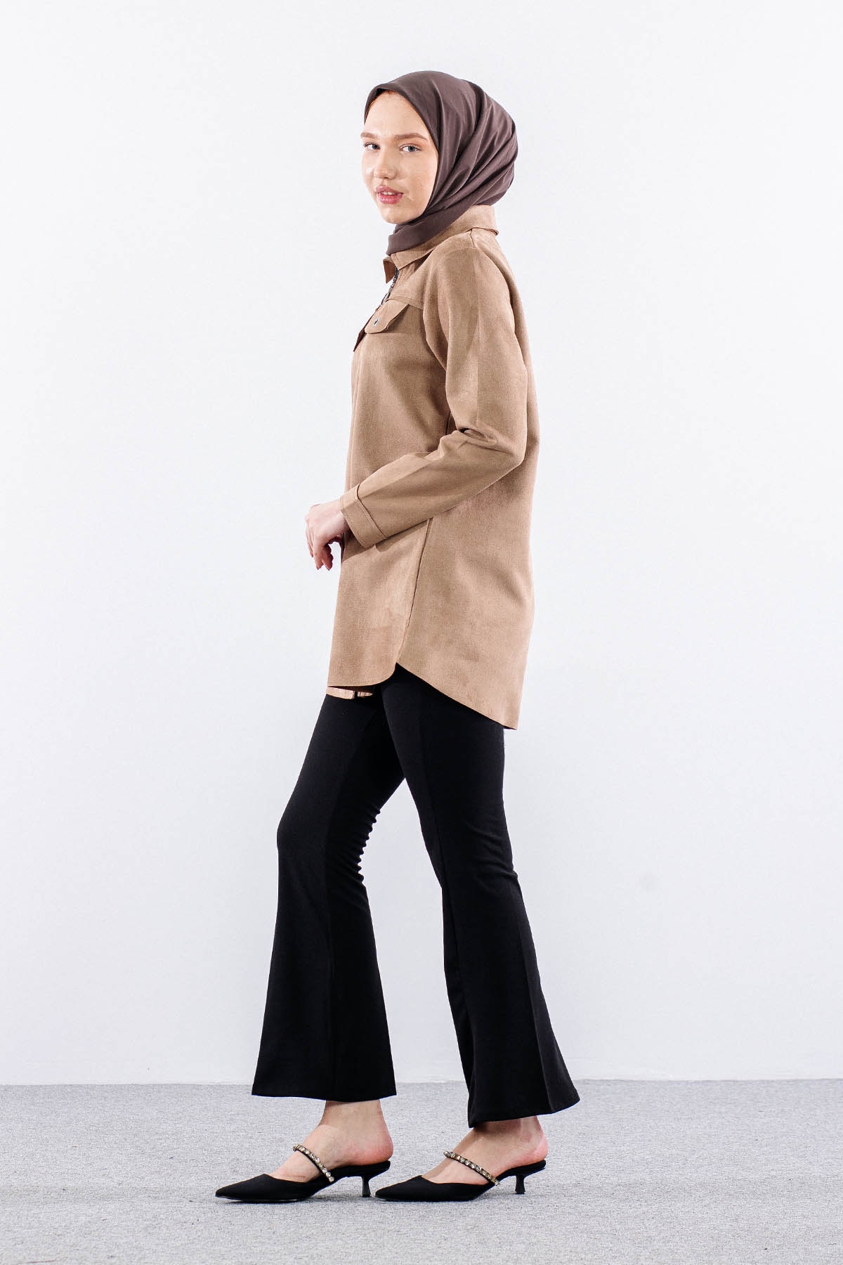 2713 Ceket 44-50 - Vizon - 3