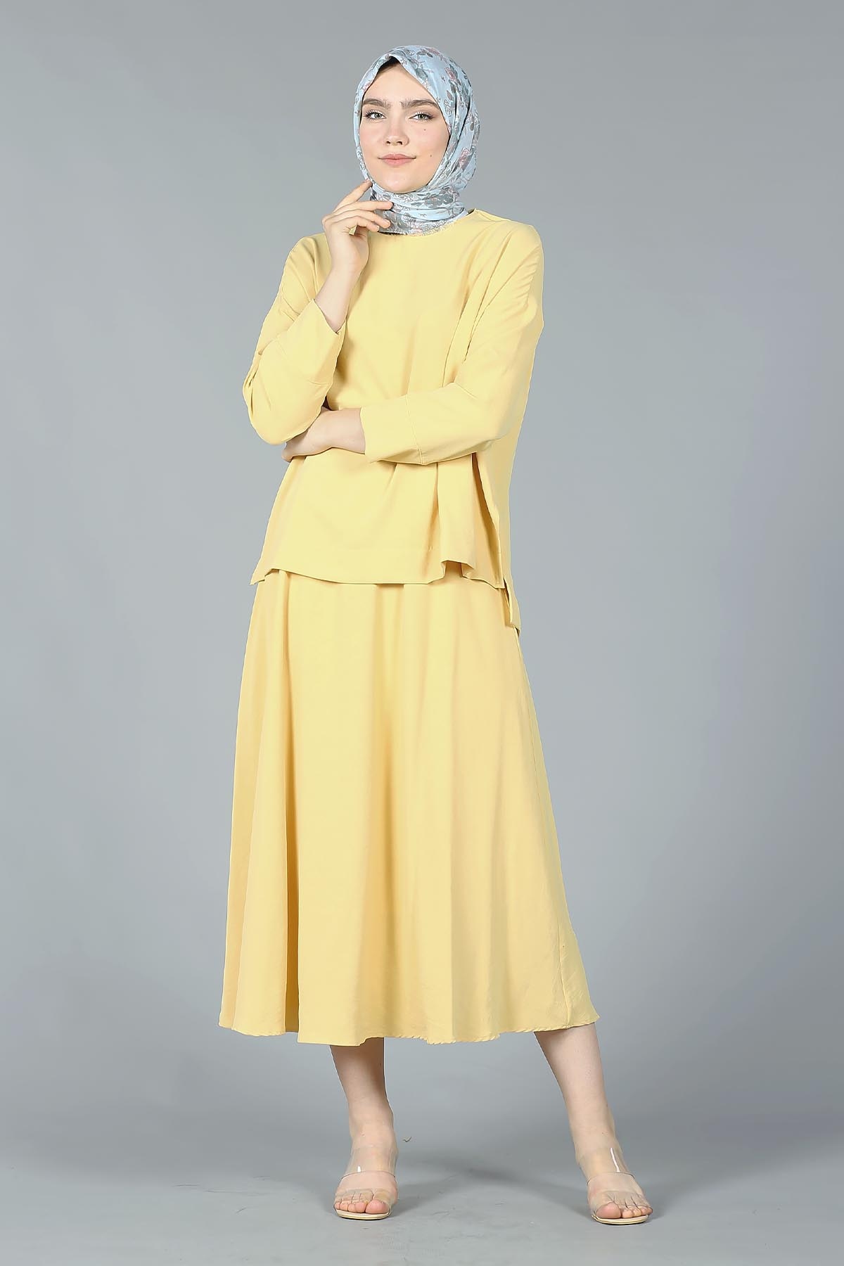 27166 Asimetri Boy Takim S-m-l - Golden - 2