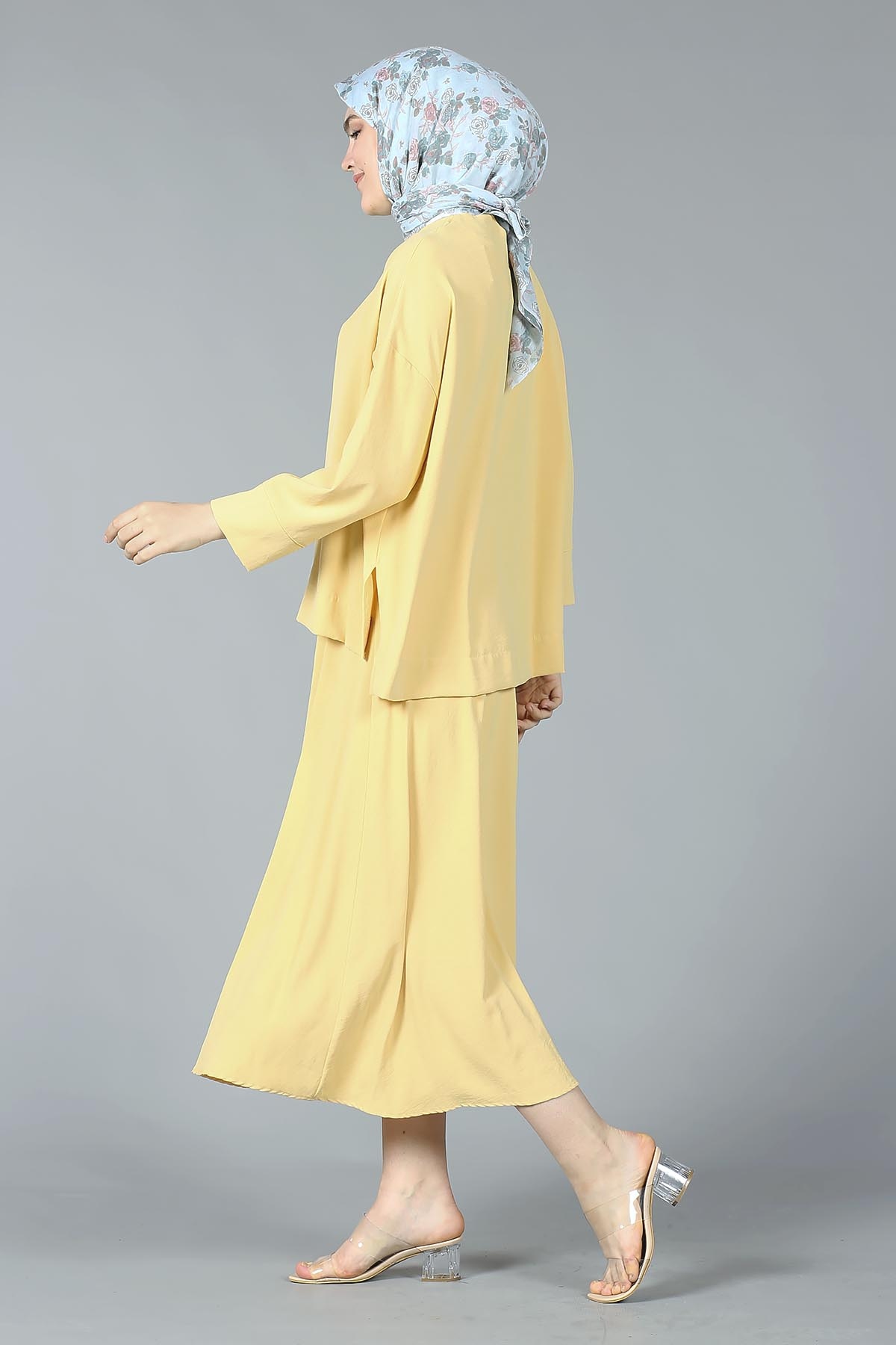 27166 Asimetri Boy Takim S-m-l - Golden - 3