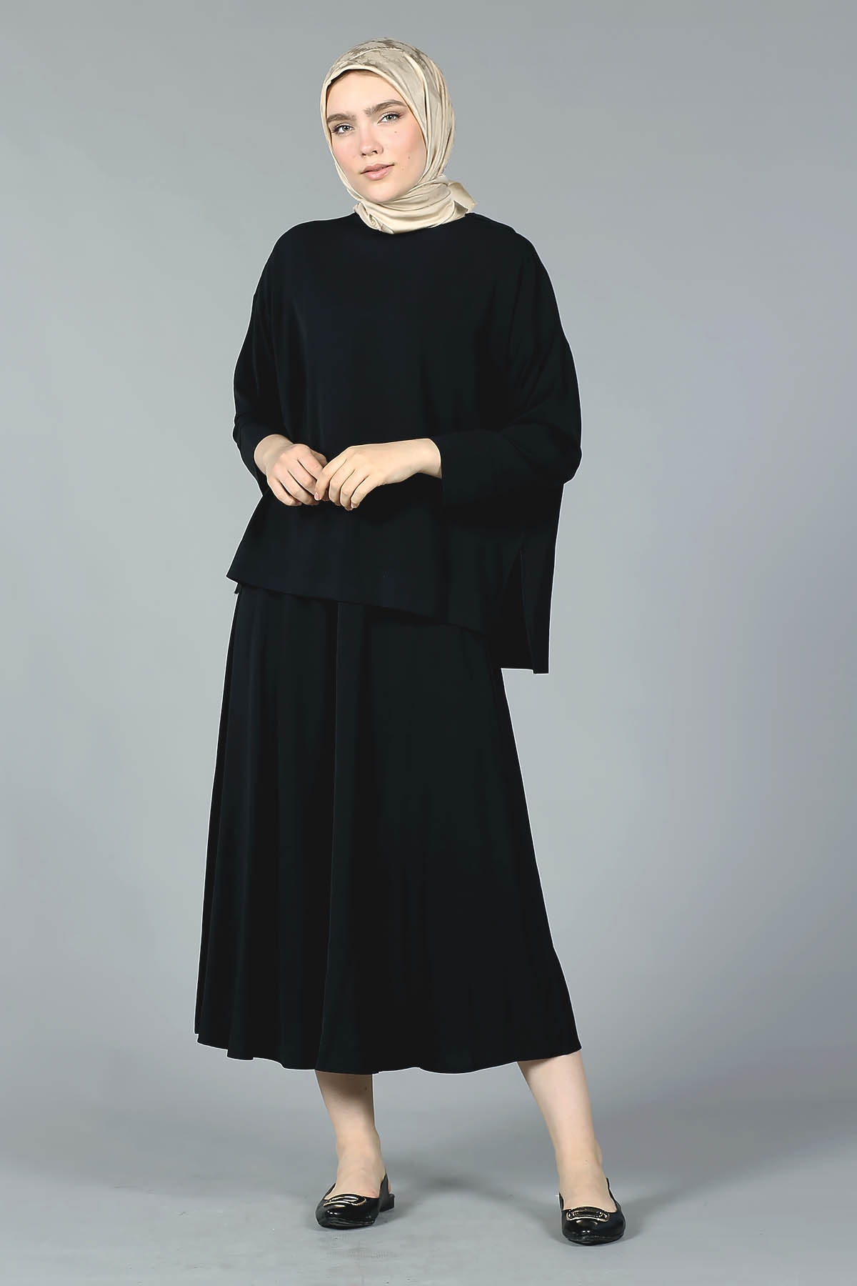 27166 Asimetri Boy Takim S-m-l - Siyah - 2