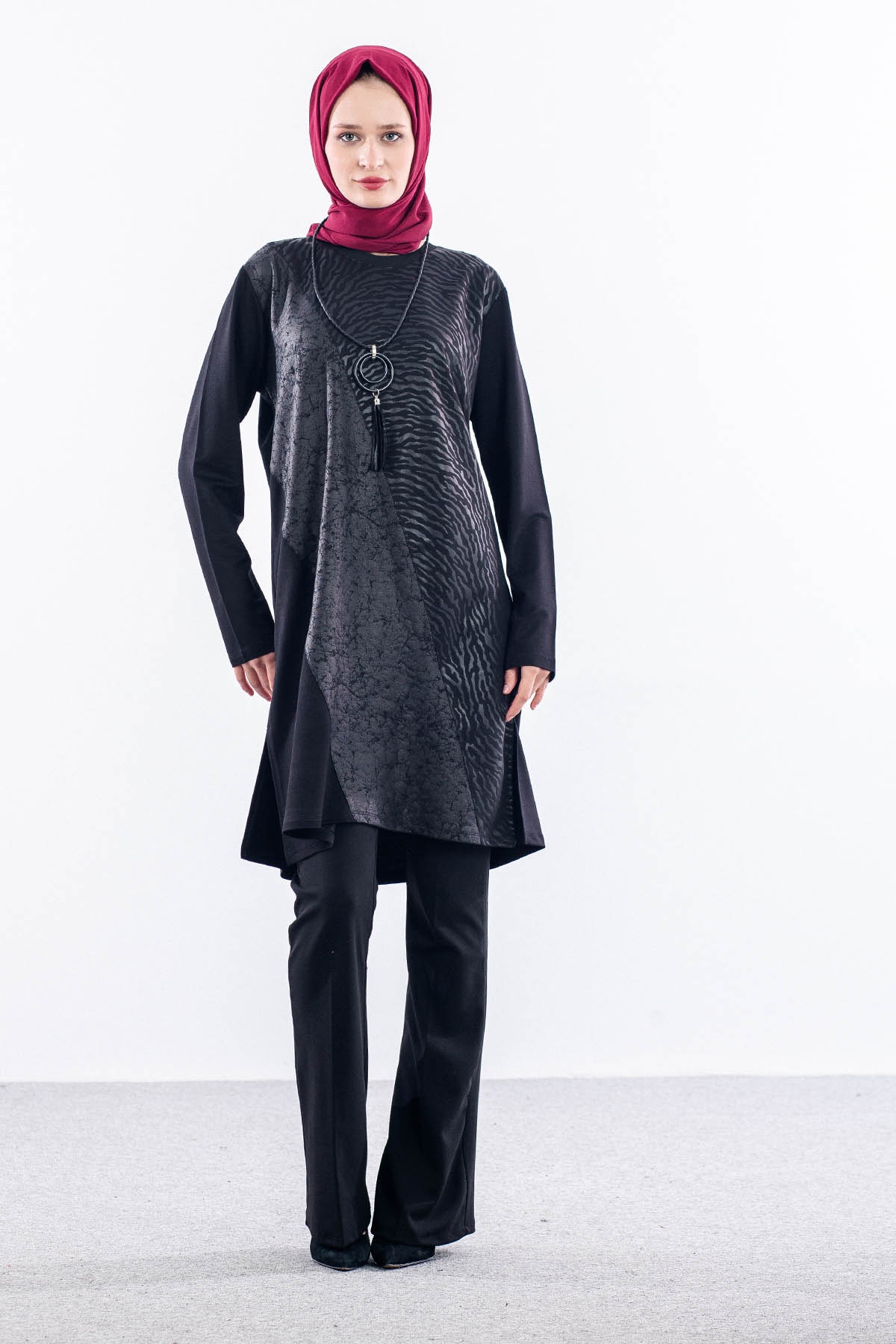 2724 Tuni̇k 44-50 - Siyah - 1