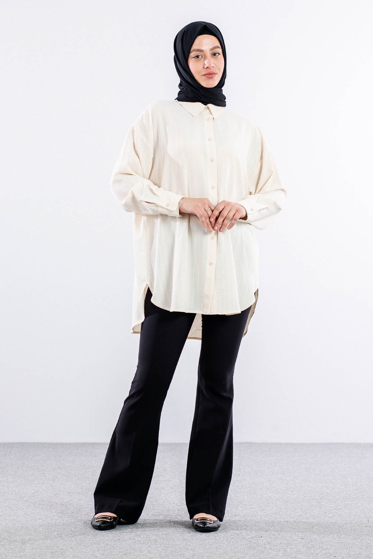 27268 Gömlek Tek Basic - A_bej - 2