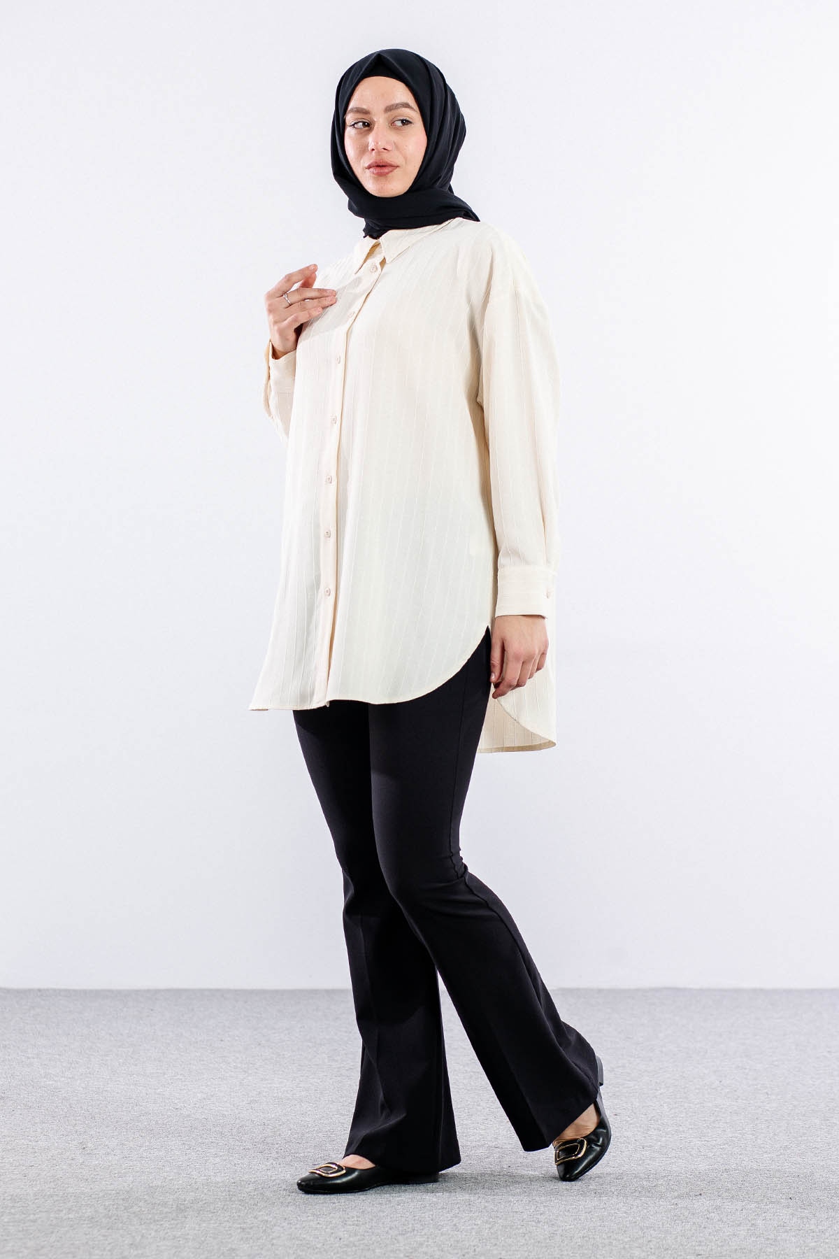 27268 Gömlek Tek Basic - A_bej - 3