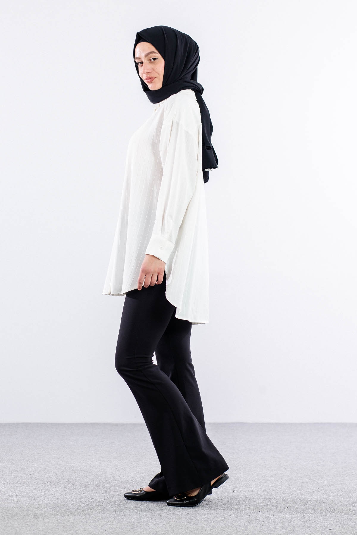 27268 Gömlek Tek Basic - Ekru - 3