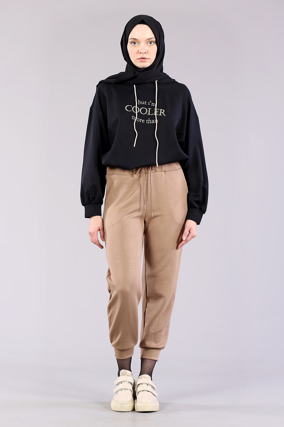 27319 Kordonlu Pantolon S-m-l - K_toprak - 1