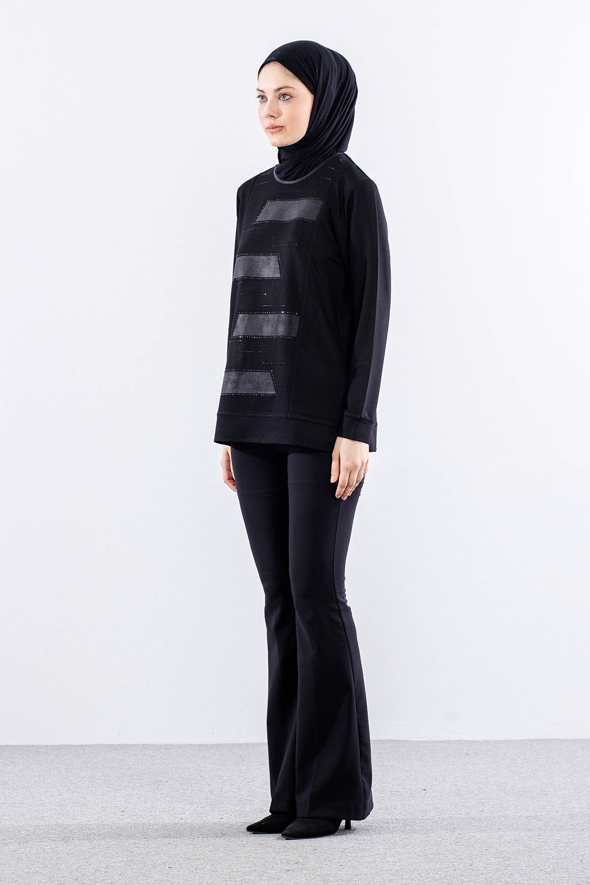 2742 Bluz 42-48 - Siyah - 2