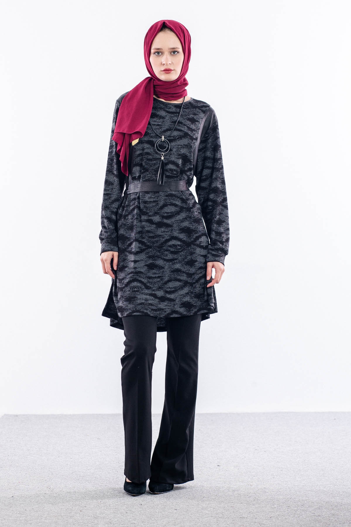 2744 Tuni̇k 44-50 - Siyah - 1