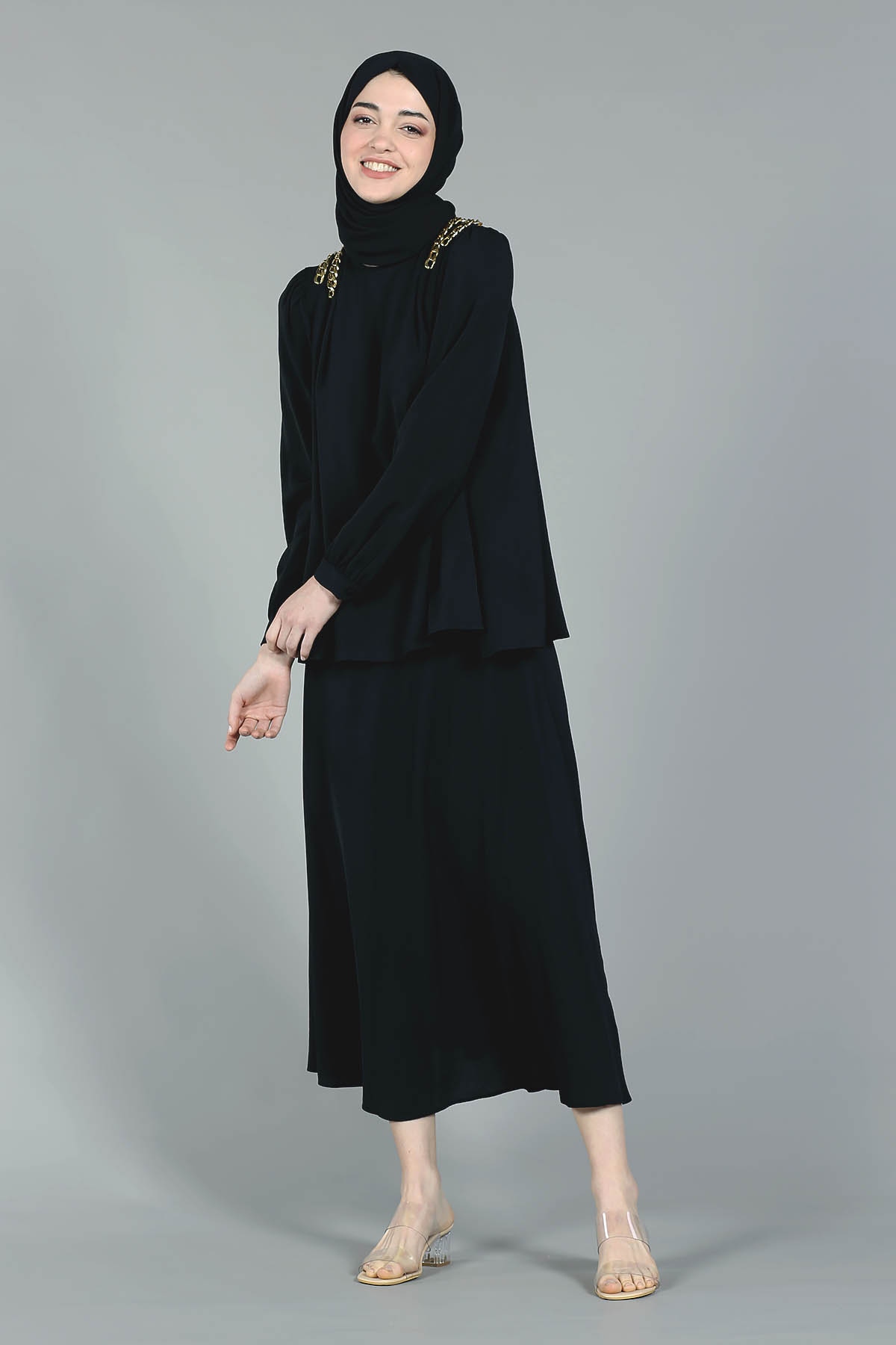 27570 Omuz Zincir E.takim S-m-l-xl - Siyah - 2