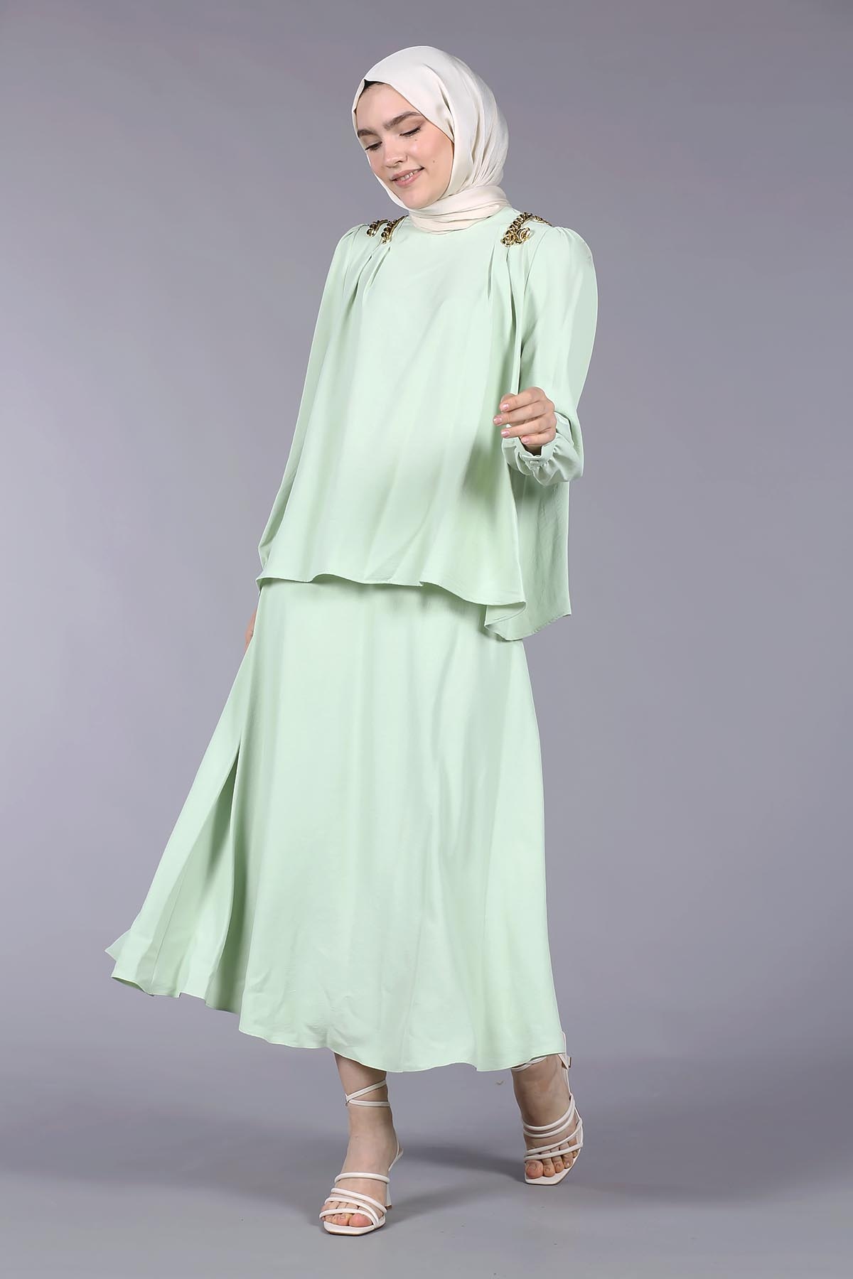 27570 Omuz Zincir E.takim S-m-l-xl - Su Yesili - 1