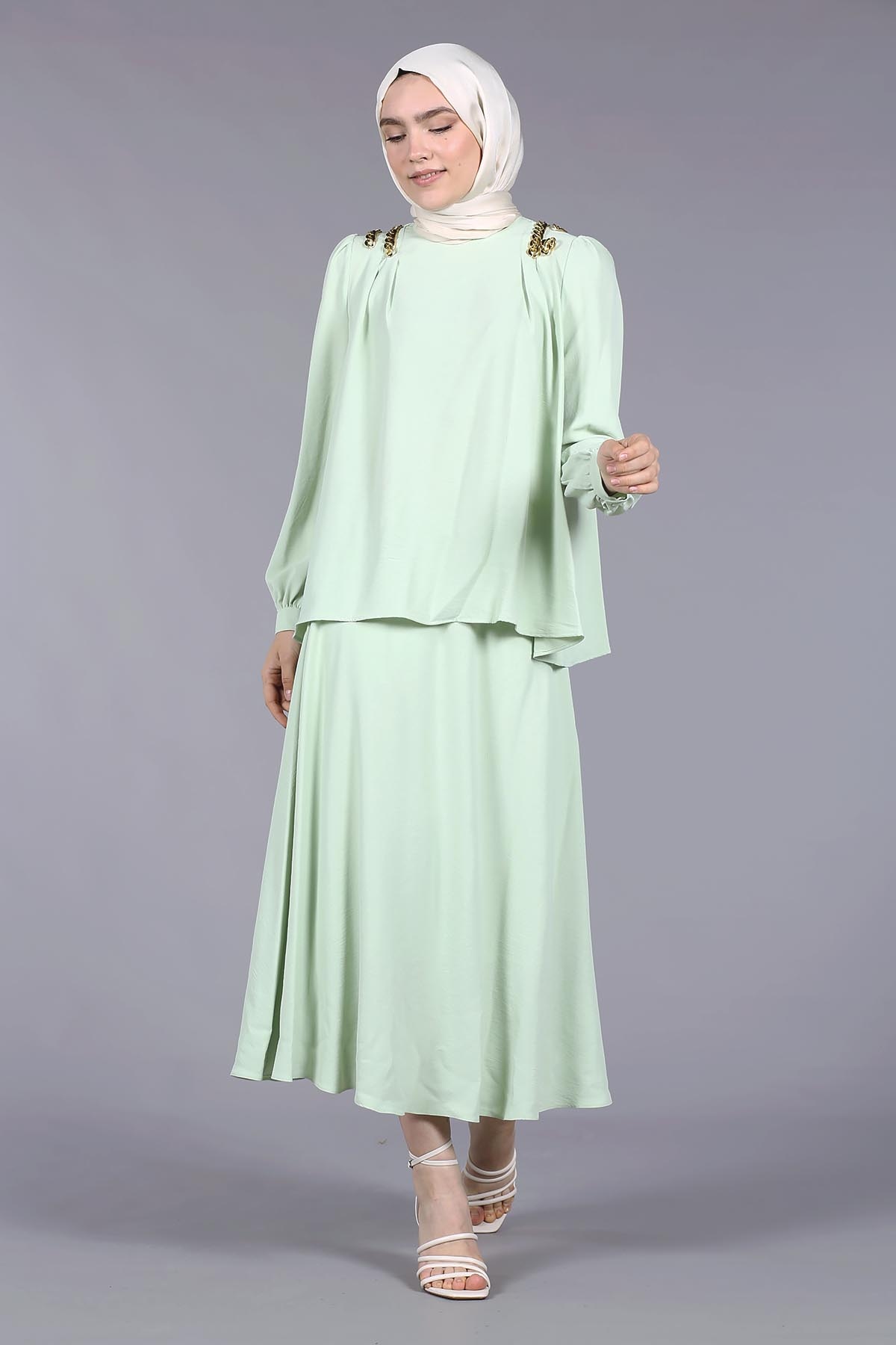 27570 Omuz Zincir E.takim S-m-l-xl - Su Yesili - 2