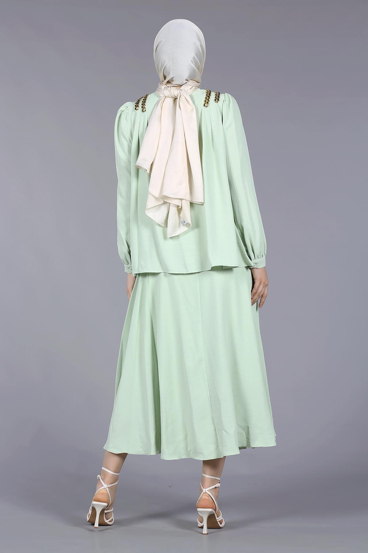 27570 Omuz Zincir E.takim S-m-l-xl - Su Yesili - 4