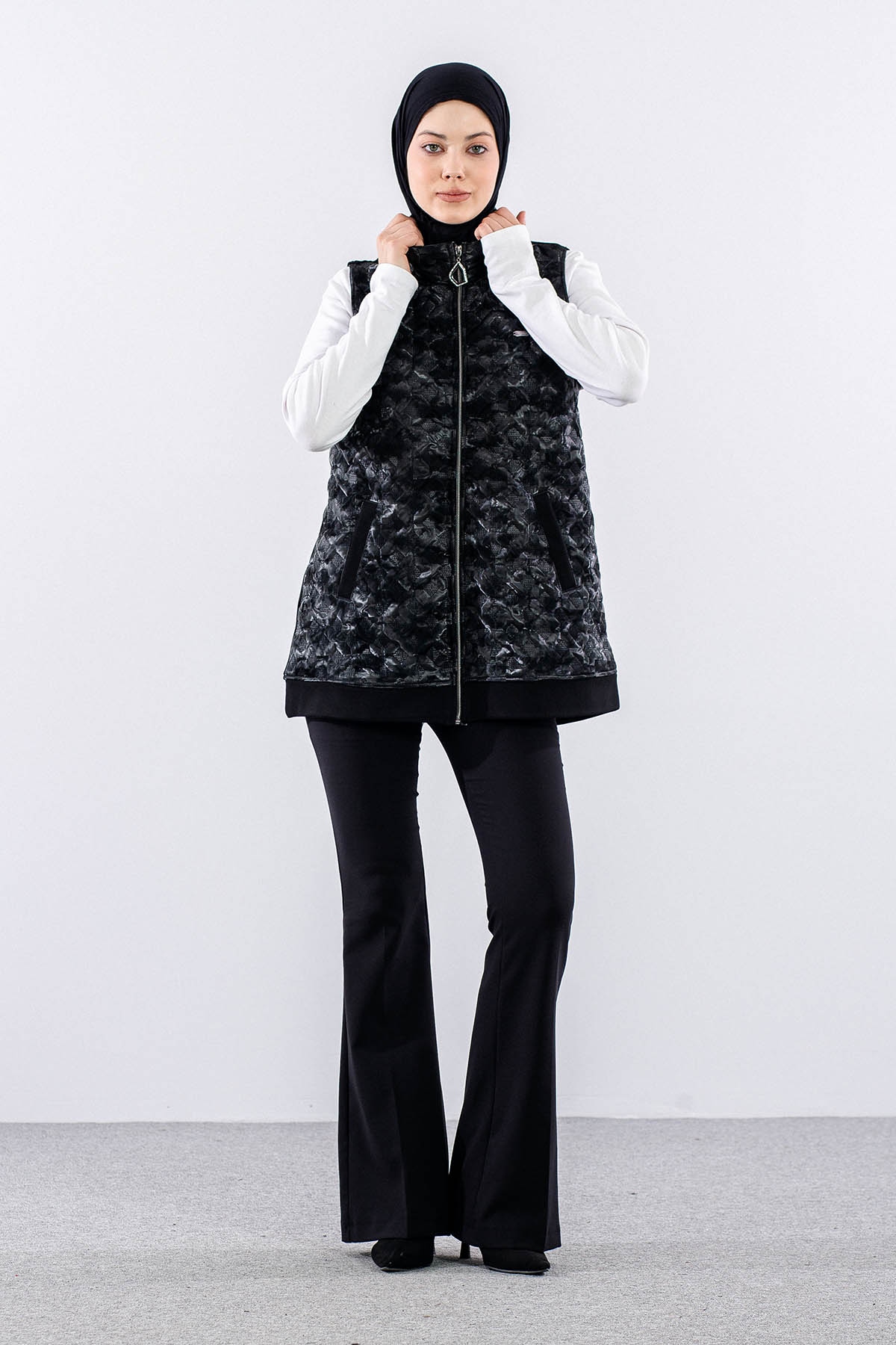 2762 Yelek 44-50 - Siyah - 2