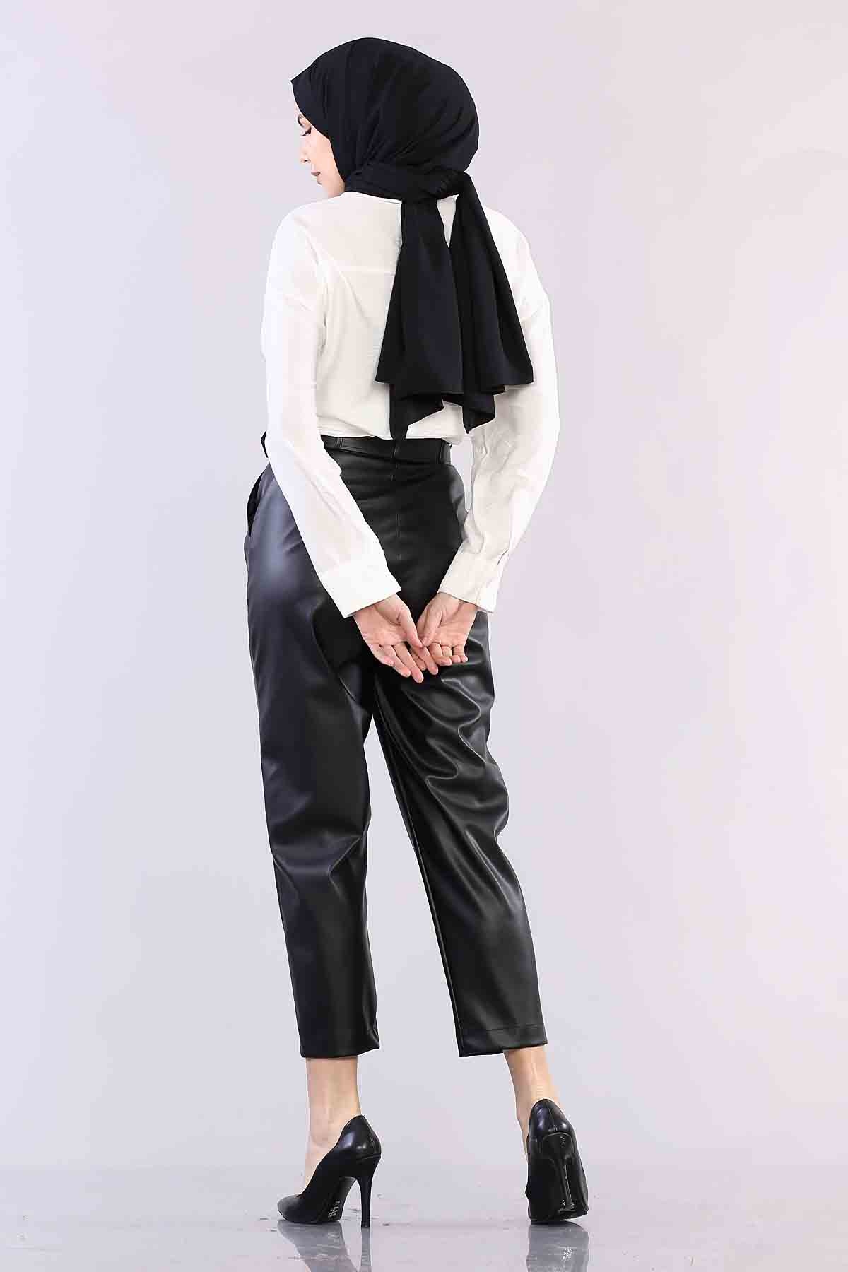 28244 Deri Pantolon S-m-l-xl - Siyah - 4