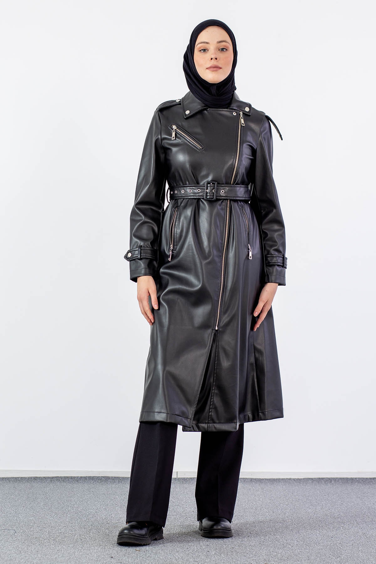 28331 Deri Kap S-m-l-xl - Siyah - 1