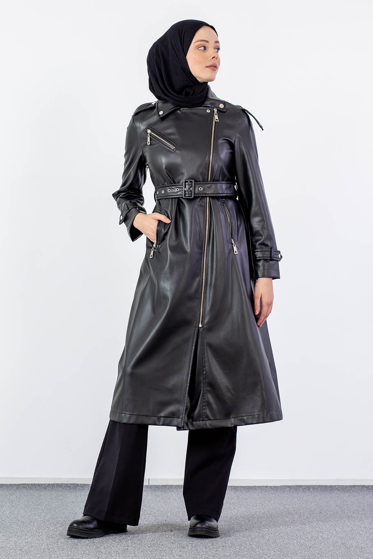 28331 Deri Kap S-m-l-xl - Siyah - 2