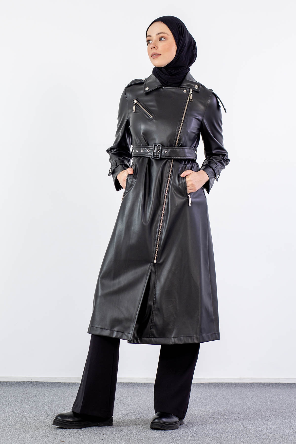 28331 Deri Kap S-m-l-xl - Siyah - 3