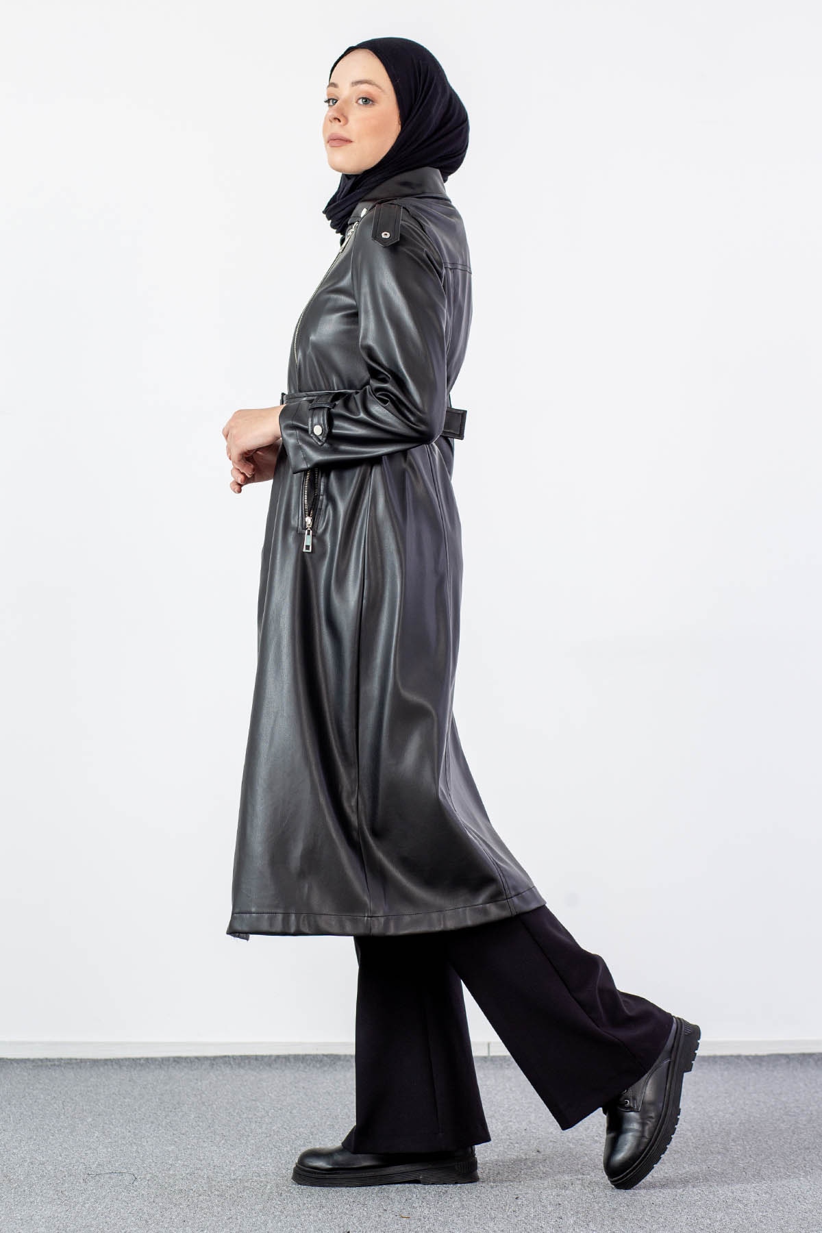 28331 Deri Kap S-m-l-xl - Siyah - 4