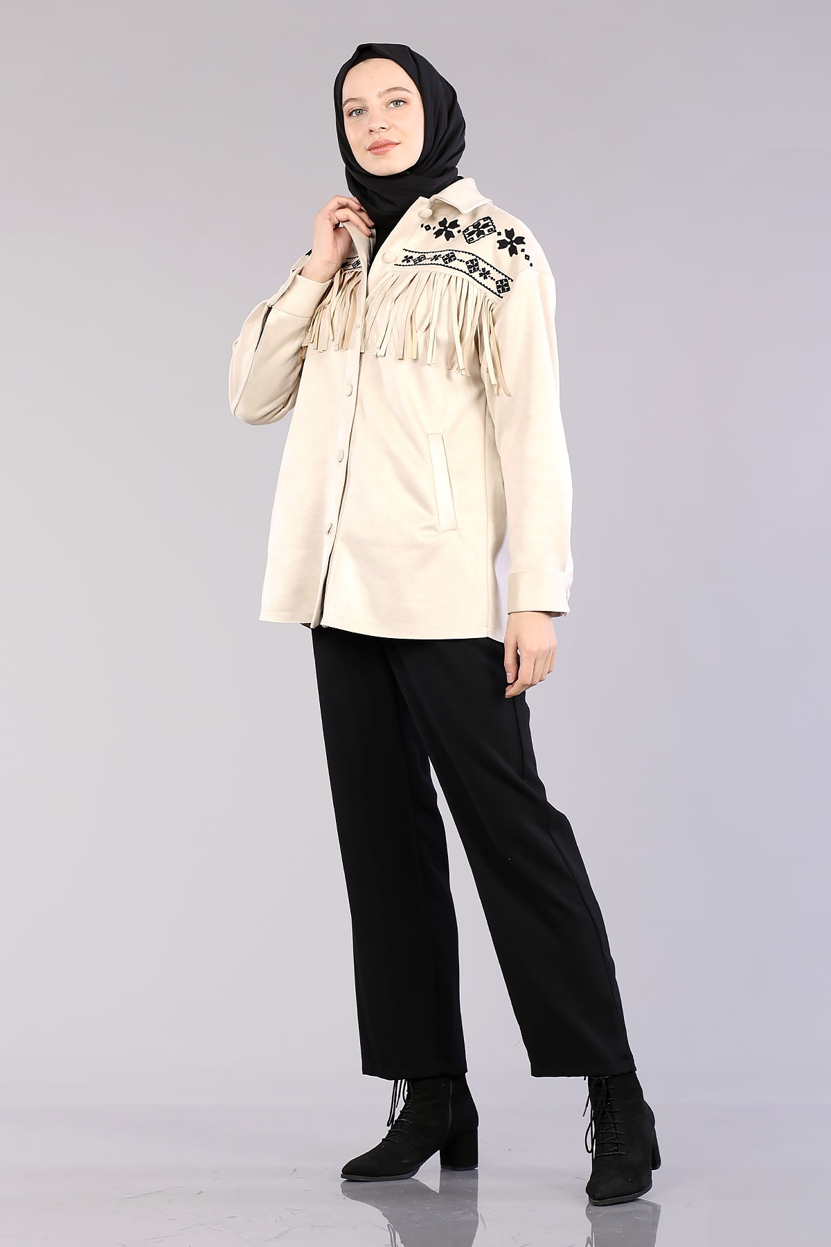 28343 Süet Ceket S-m-l - Bej - 1