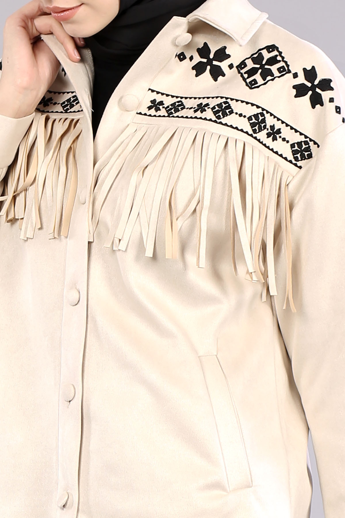 28343 Süet Ceket S-m-l - Bej - 5