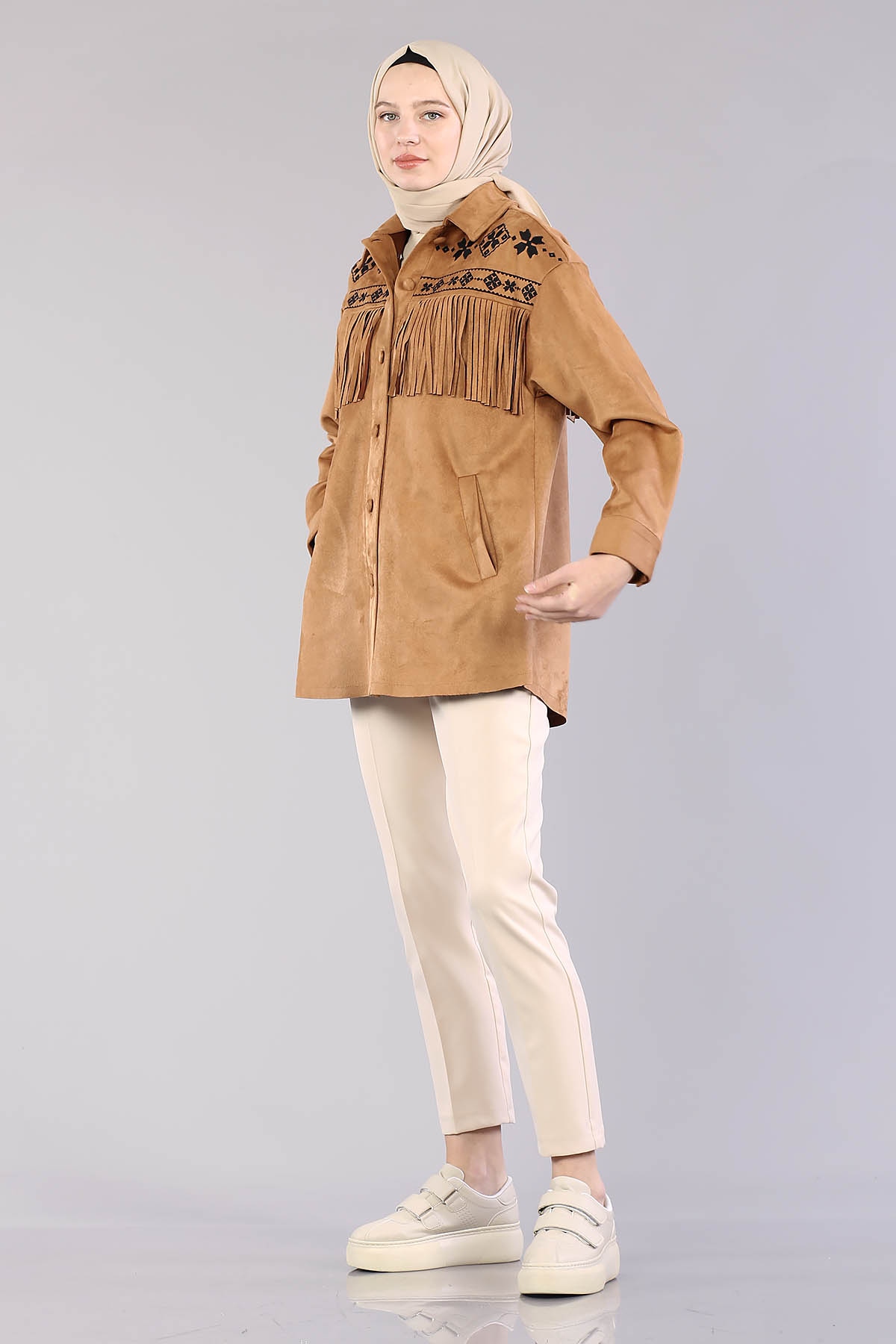 28343 Süet Ceket S-m-l - Taba - 2