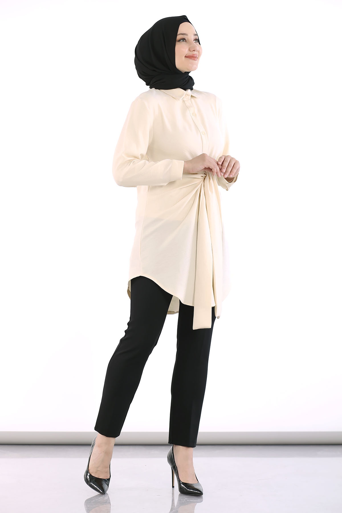 2835-20 Tunik S-m-l - Krem - 2