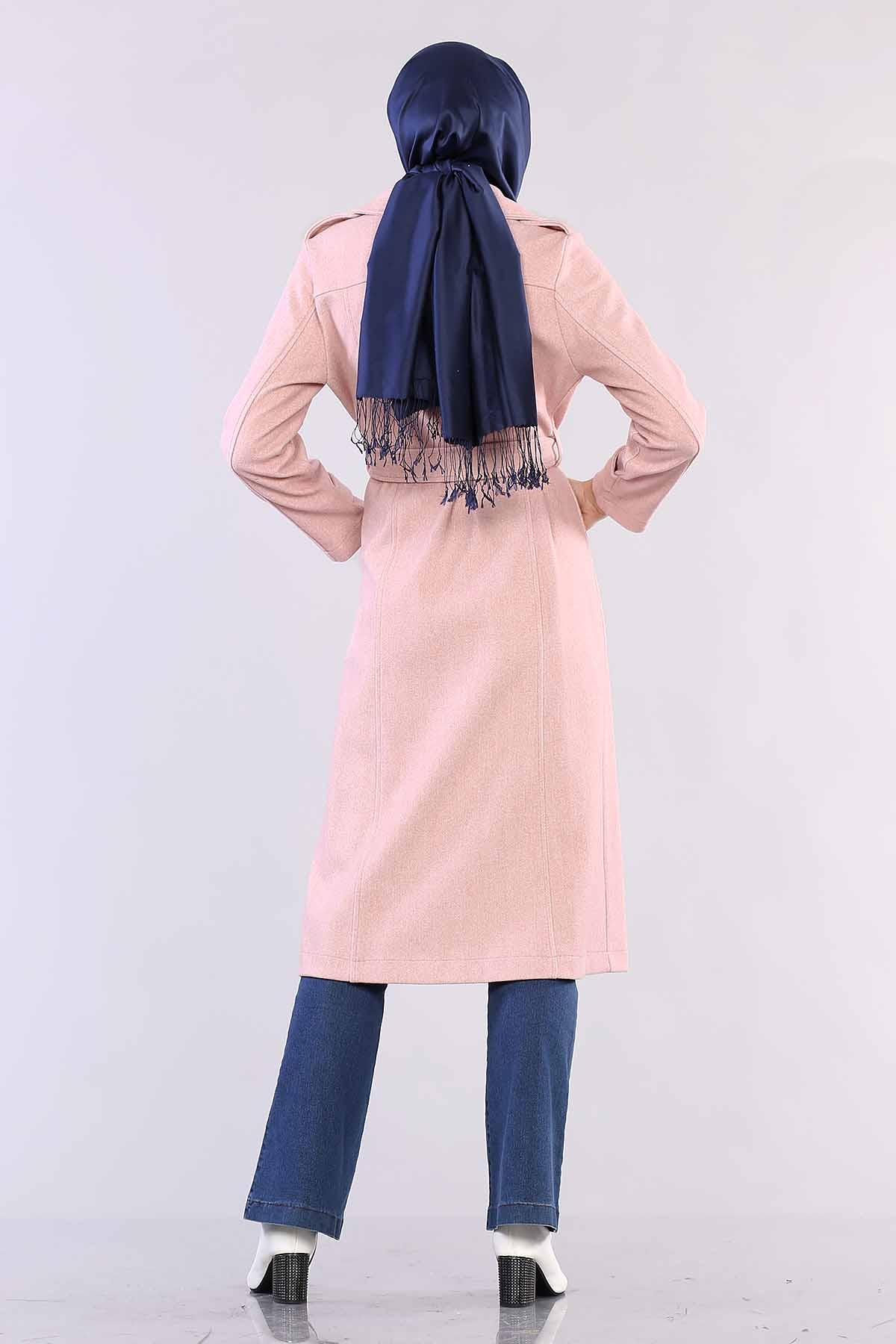 28586 Uzun Kaşe Kap S-m-l - Pudra - 4