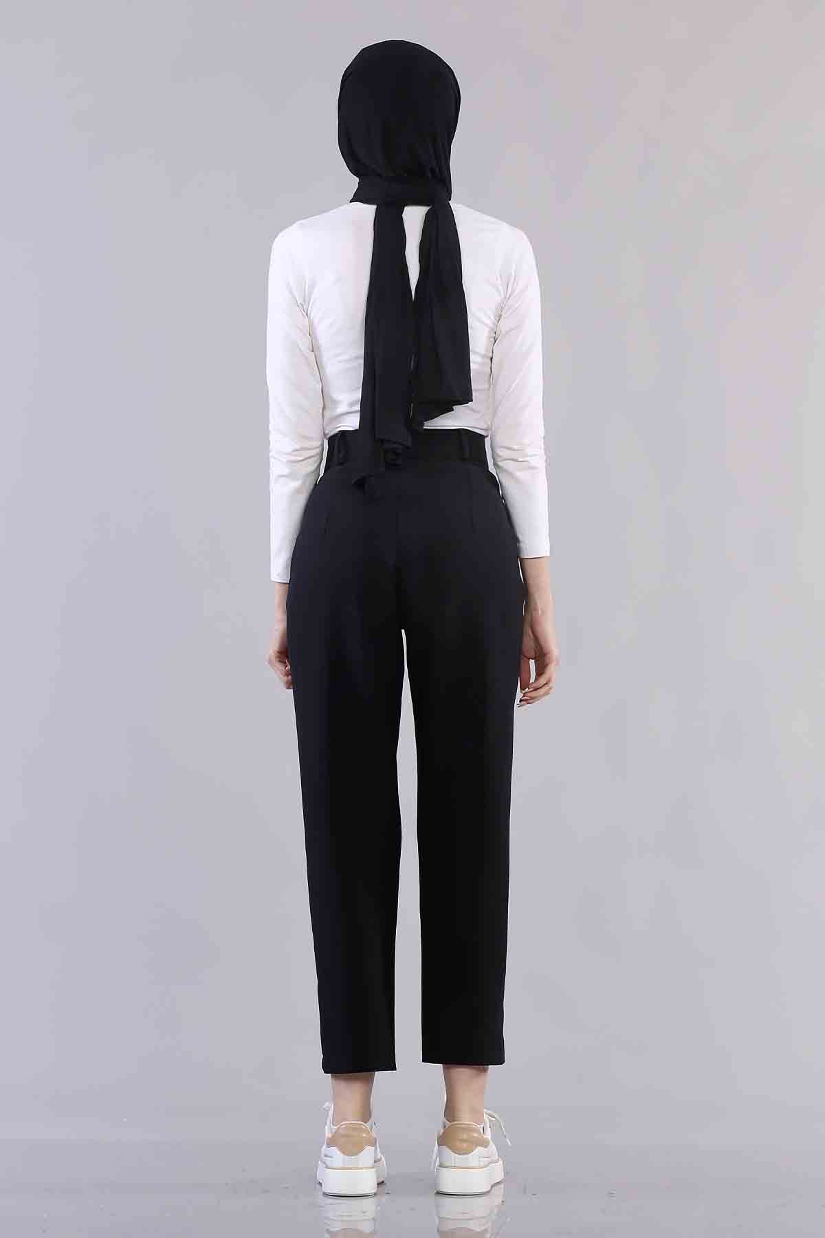 28708 Pileli Pantolon S-m-l-xl - Siyah - 4