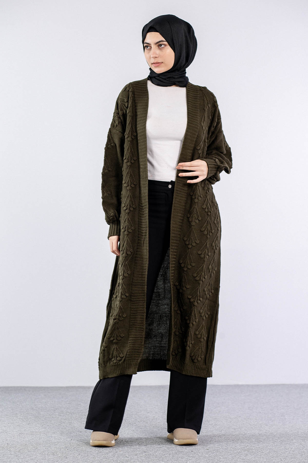 2893 Kirazli Hirka Tek - Haki - 1