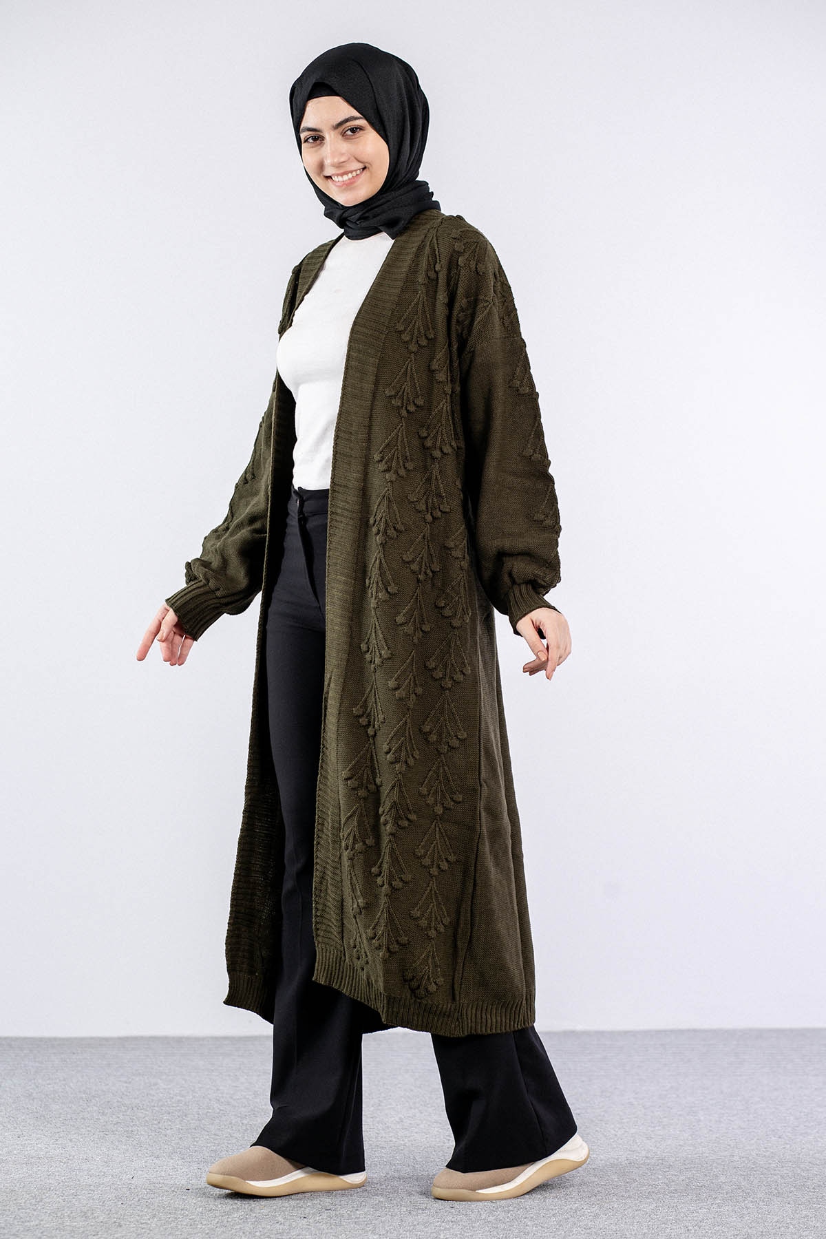 2893 Kirazli Hirka Tek - Haki - 3