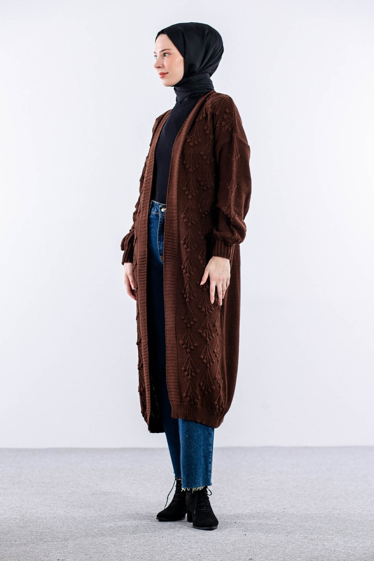 2893 Kirazli Hirka Tek - Kahve - 3