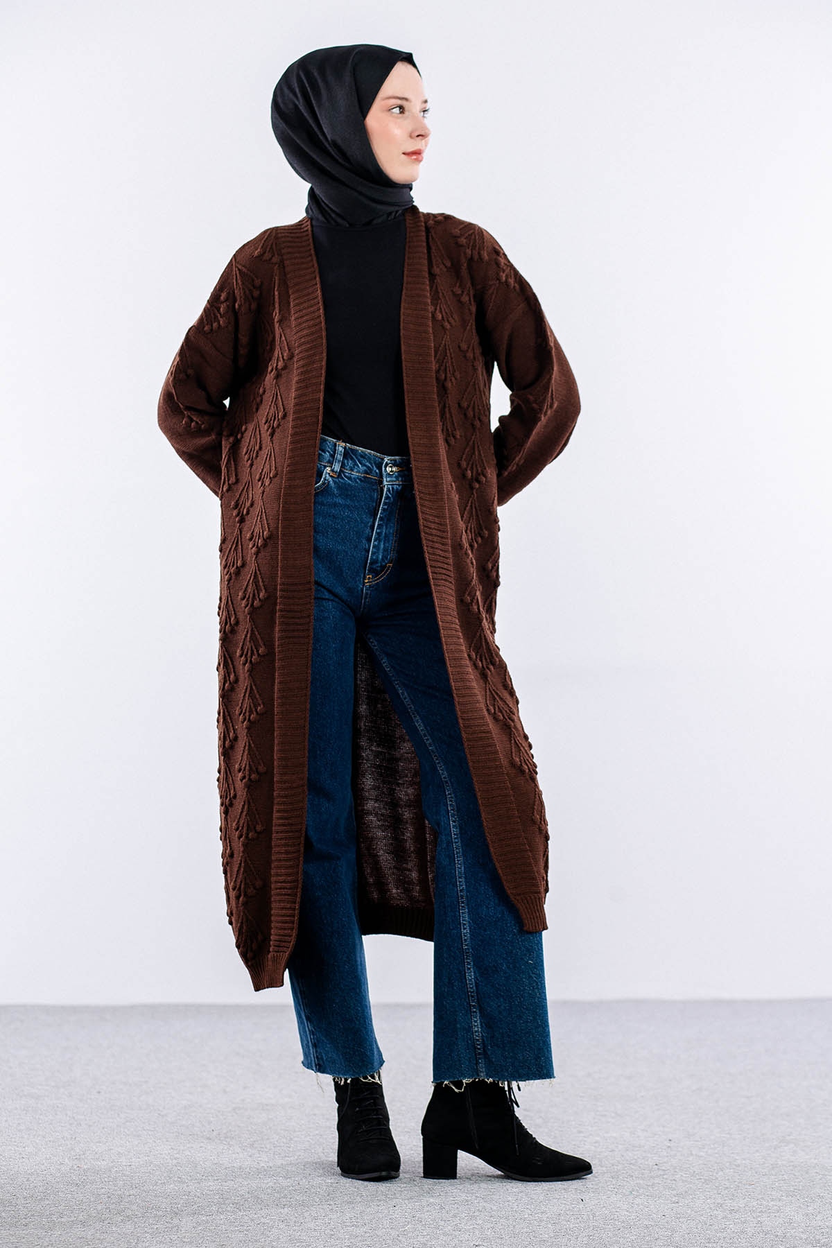 2893 Kirazli Hirka Tek - Kahve - 4