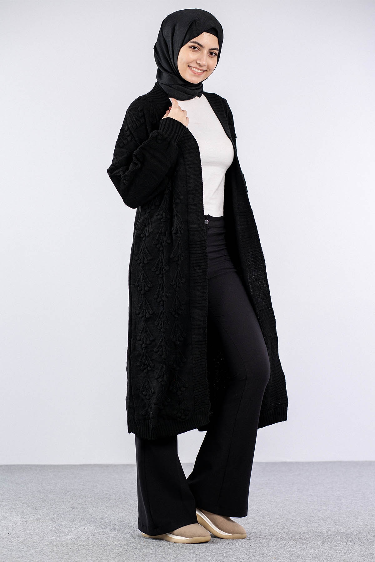 2893 Kirazli Hirka Tek - Siyah - 2