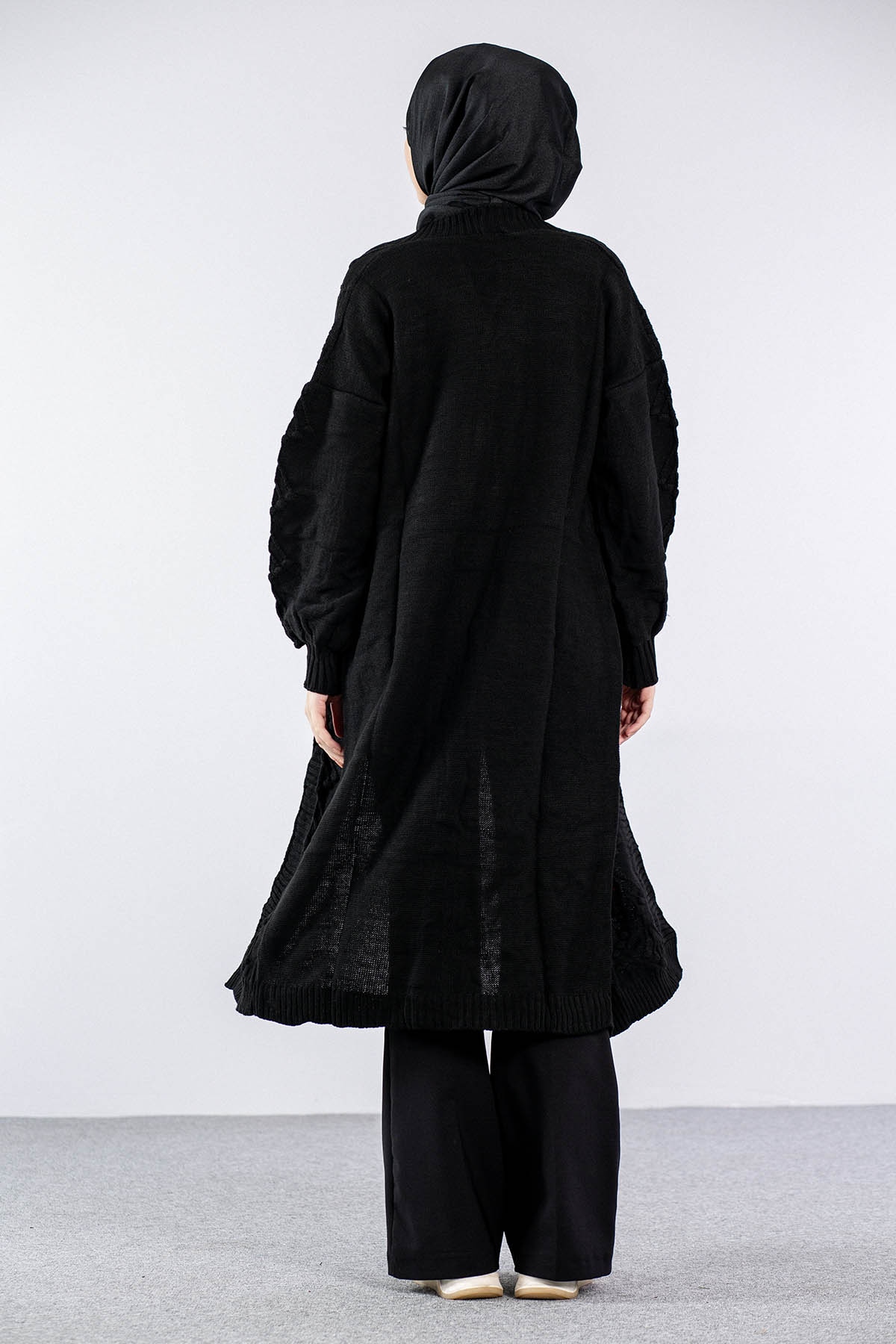 2893 Kirazli Hirka Tek - Siyah - 4