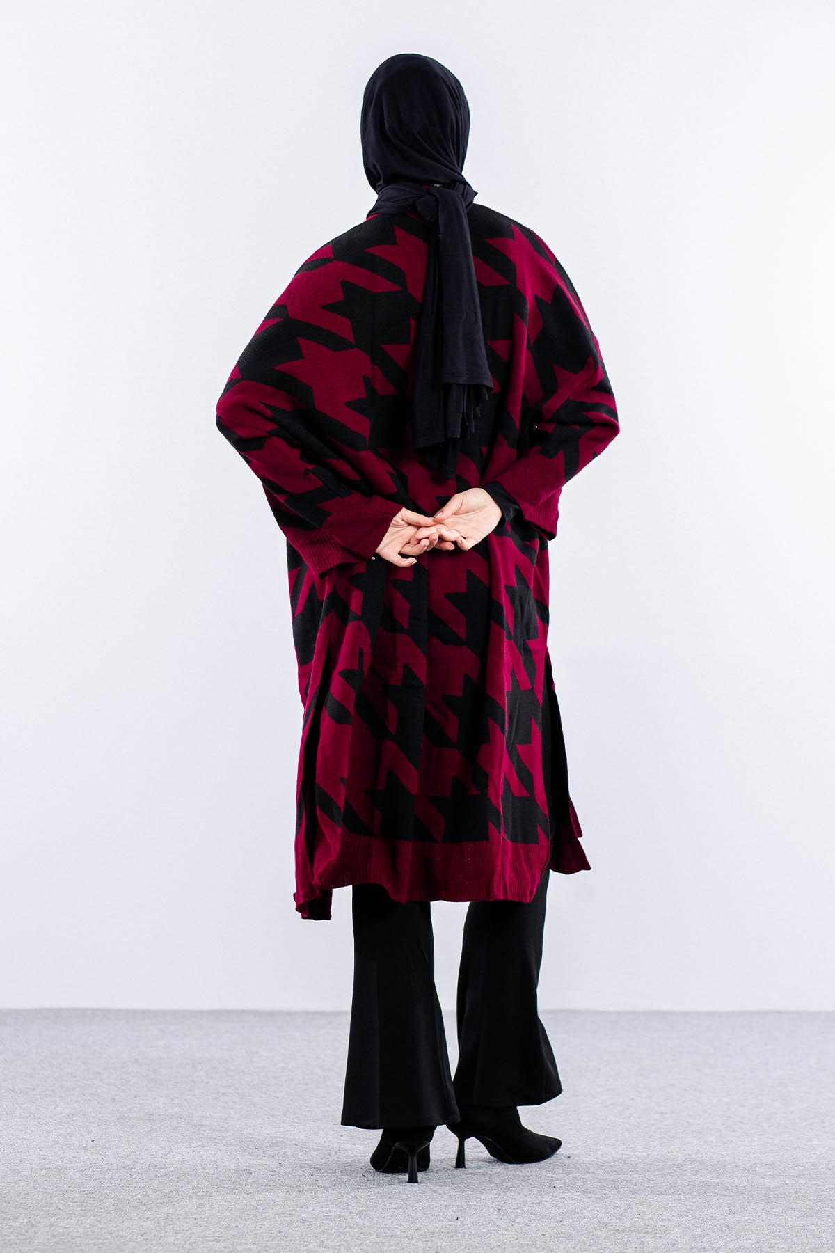 29011 Triko Hirka Tek Kz - Bordo-siyah - 6