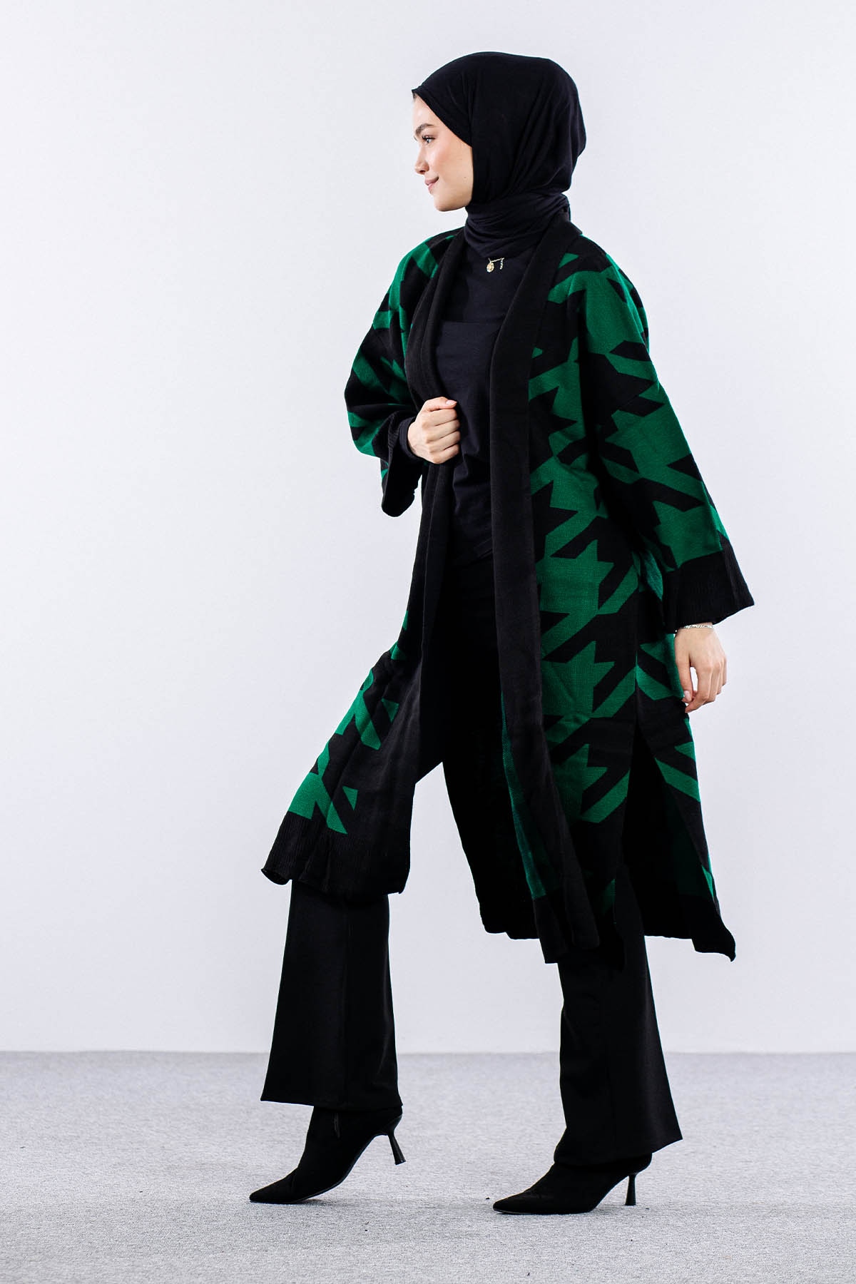 29011 Triko Hirka Tek Kz - Siyah_zumrut Yesil - 4