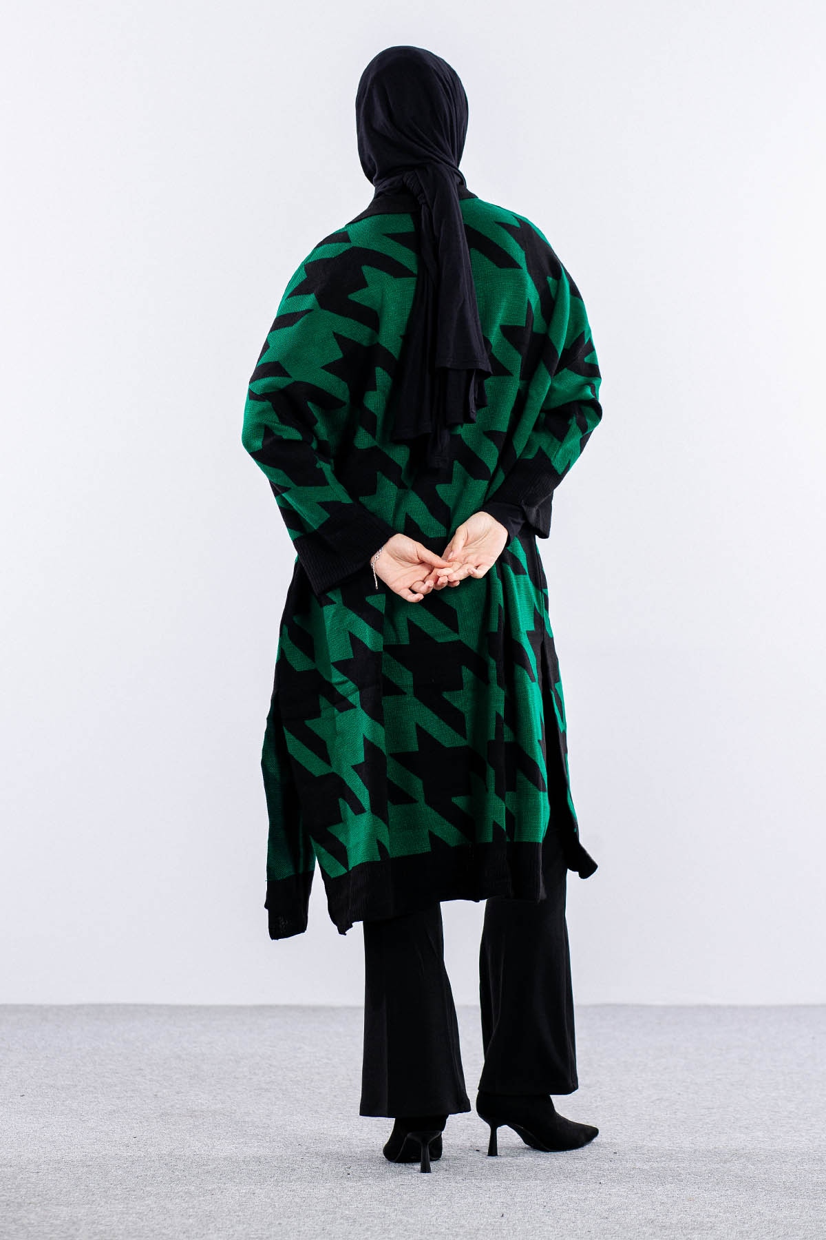 29011 Triko Hirka Tek Kz - Siyah_zumrut Yesil - 5