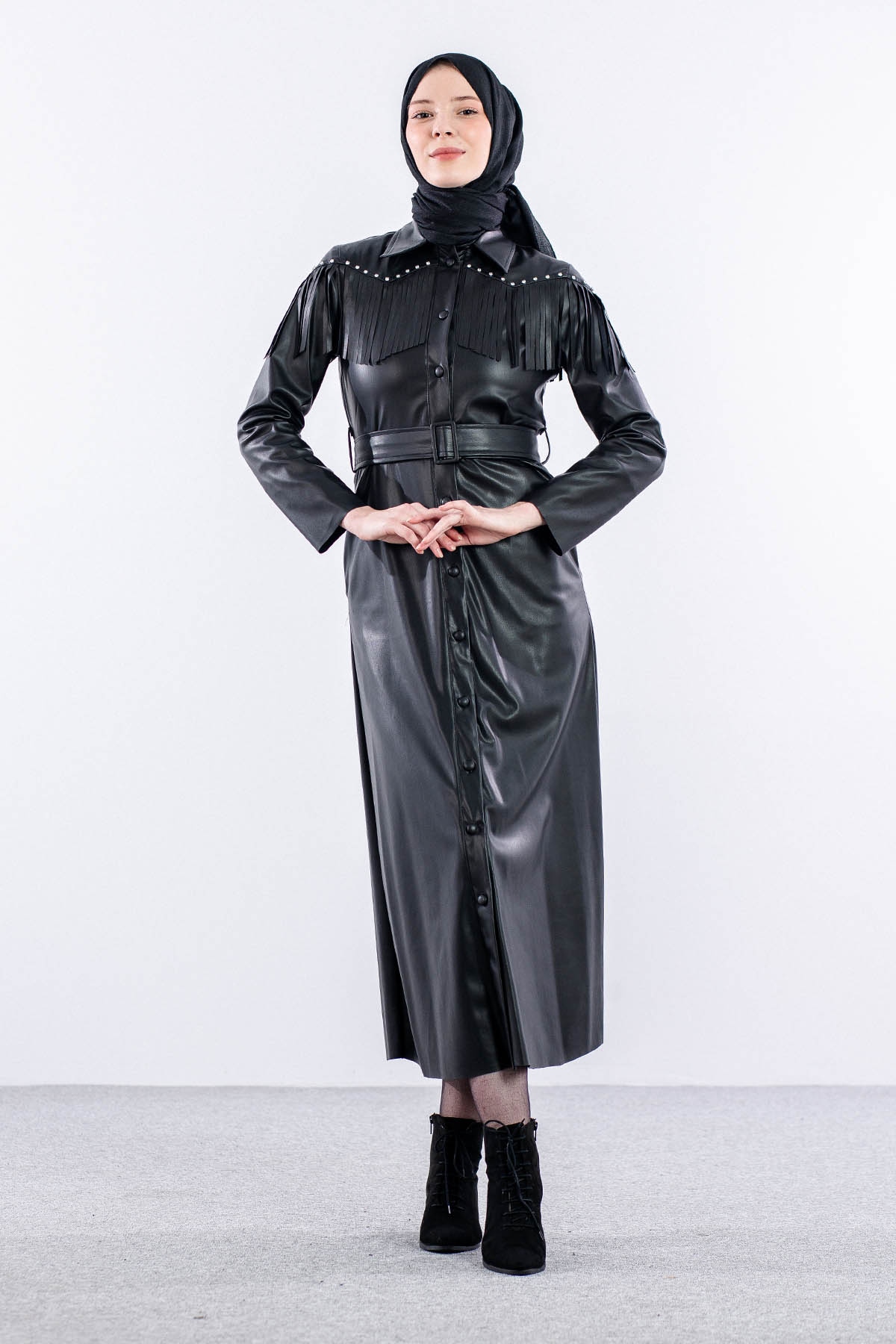 Deri Elbise S-l - Siyah - 2