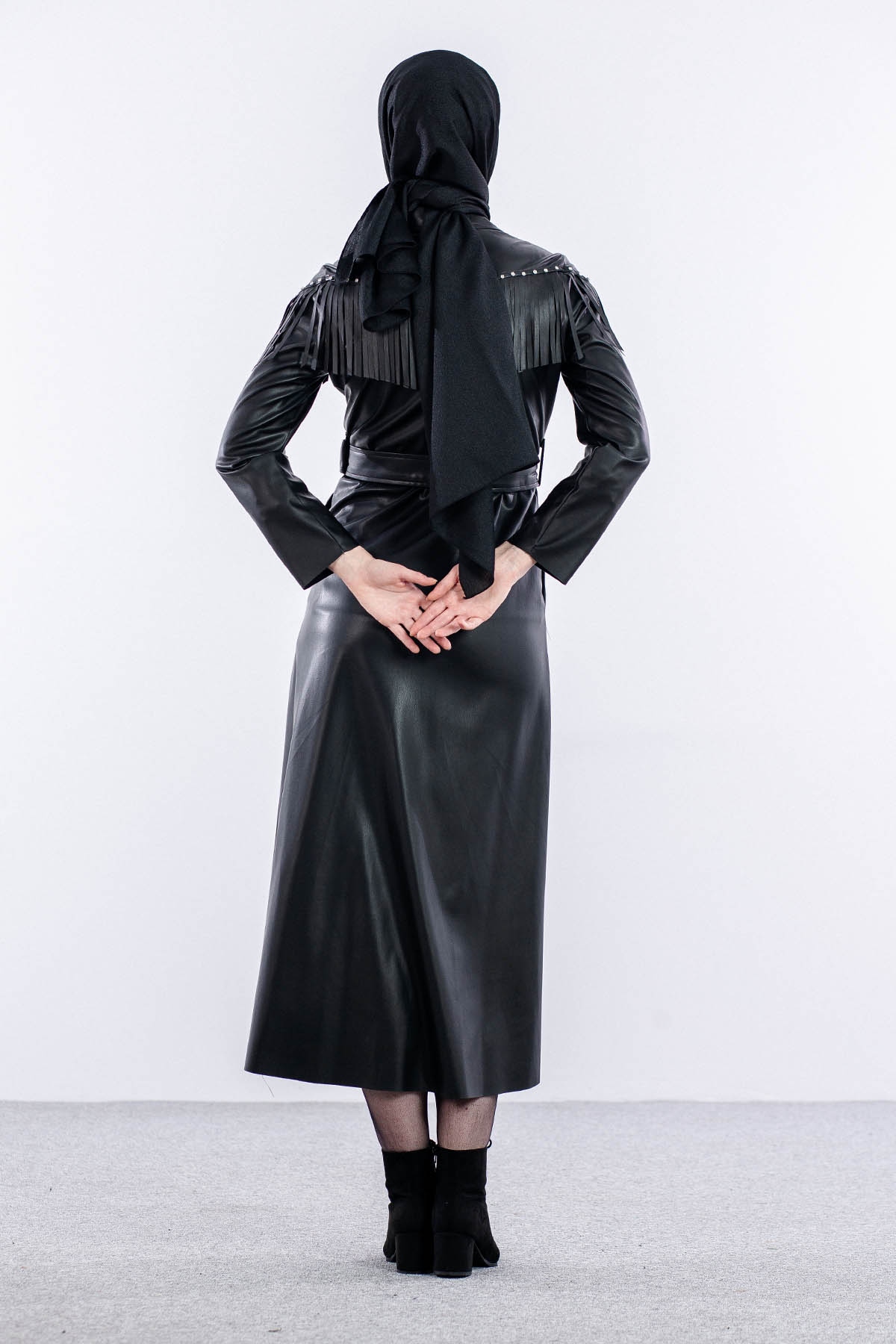 Deri Elbise S-l - Siyah - 6