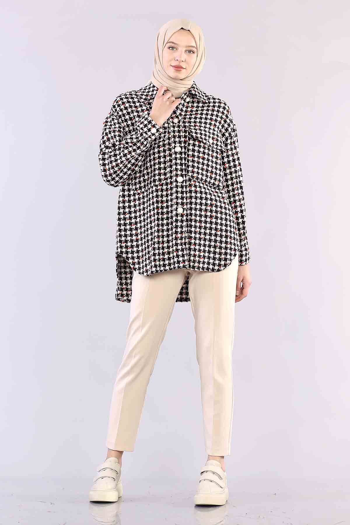 29099 Kzyg Chanel Gömlek Tek - Orange - 1