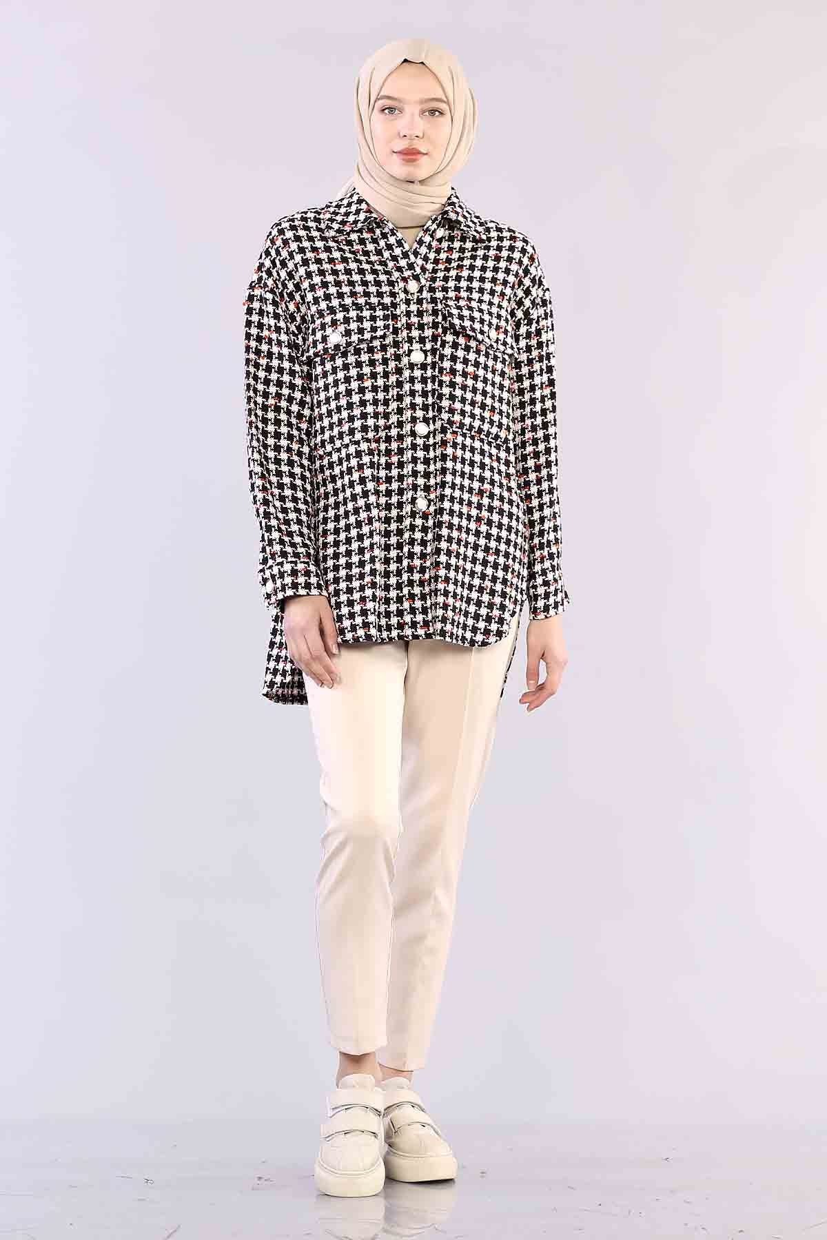 29099 Kzyg Chanel Gömlek Tek - Orange - 2