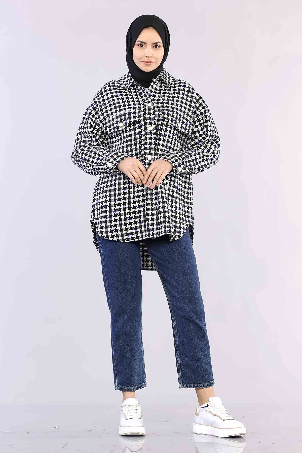 29099 Kzyg Chanel Gömlek Tek - Sax - 1