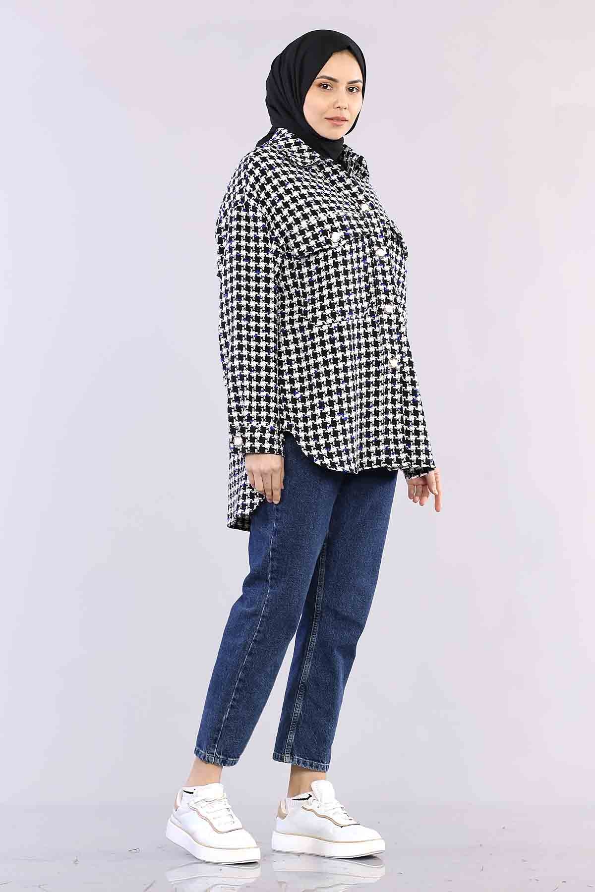 29099 Kzyg Chanel Gömlek Tek - Sax - 2