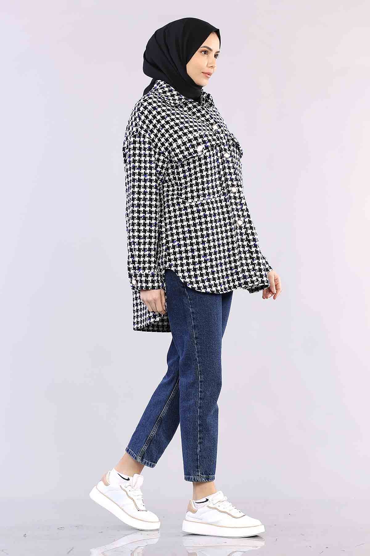 29099 Kzyg Chanel Gömlek Tek - Sax - 4